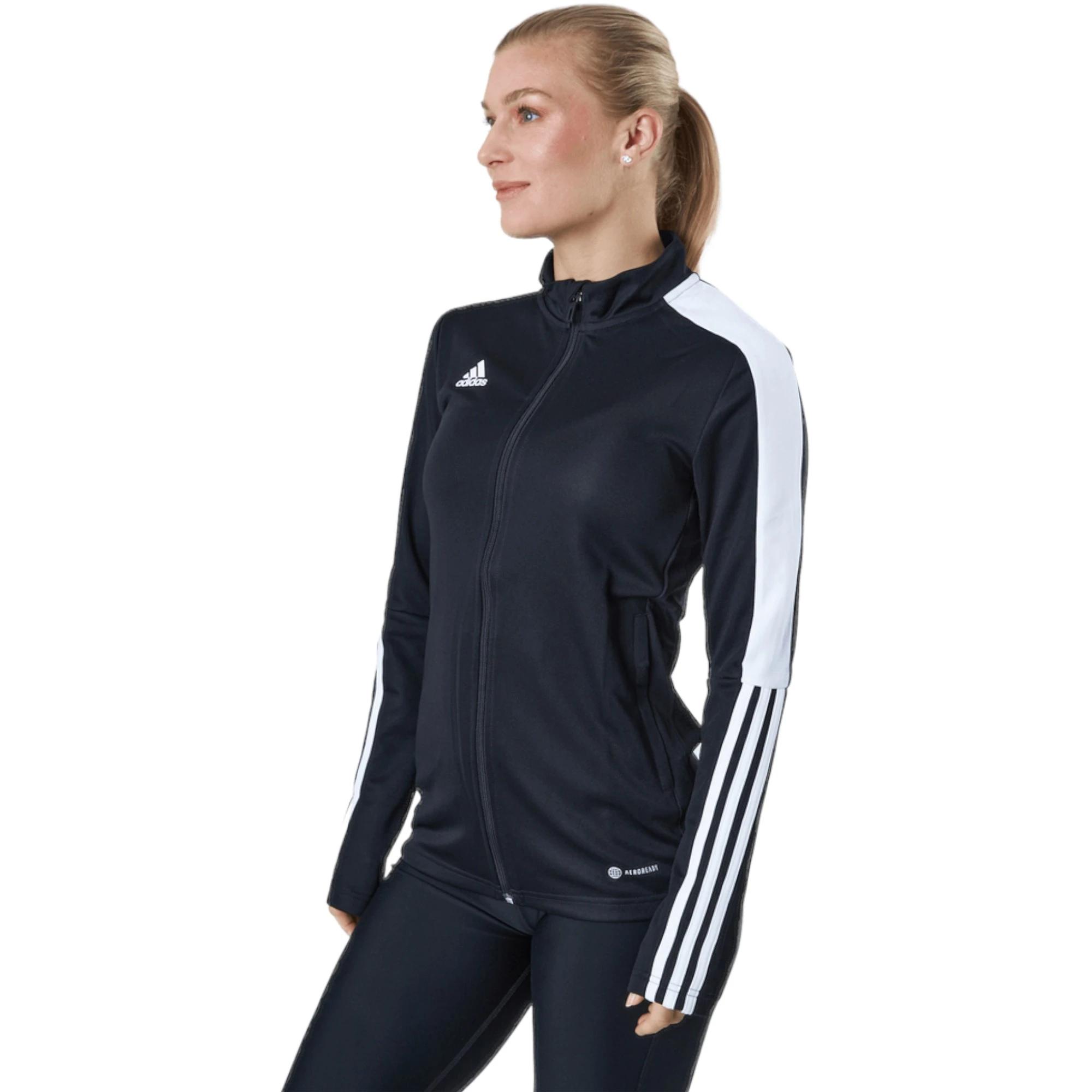 2 Adidas Womens Tiro TKJKT ES Track Top Jacket Black BLACK, 2 of 5