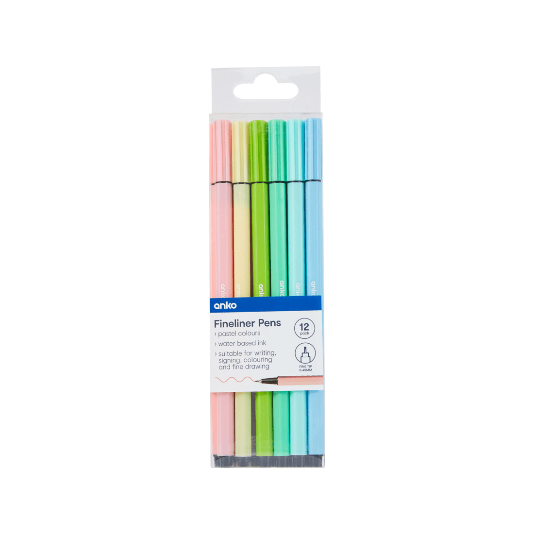 1 12 Pack Fineliner Pens - Pastel, 1 of 6