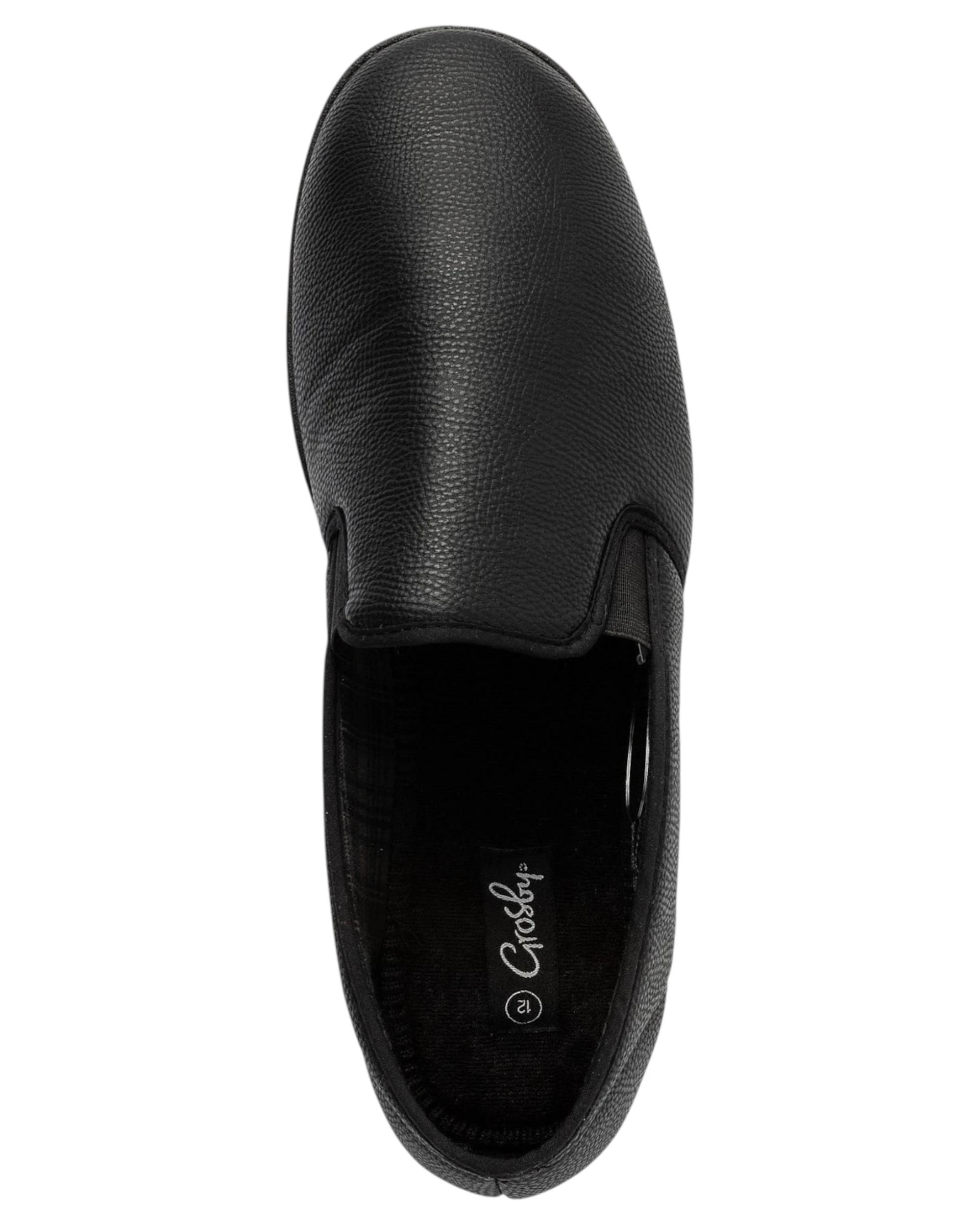 2 Grosby Mens Sterling Slippers Casual Slip On Black Shoes BLACK, 2 of 3