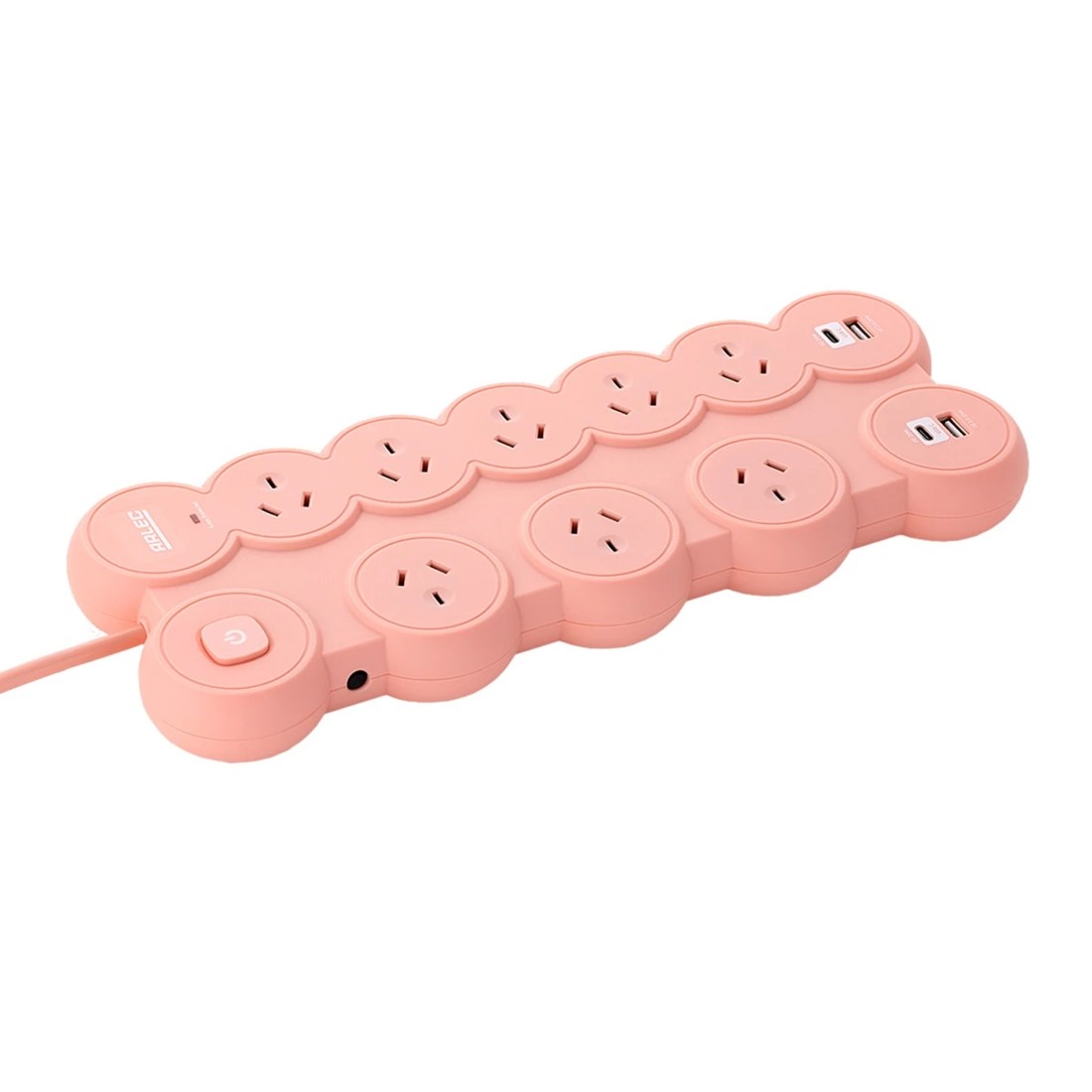 3 Arlec 8 Outlet Bubble Wide Spaced Outlets & USB A & C Ports Powerboard - Pink, 3 of 7