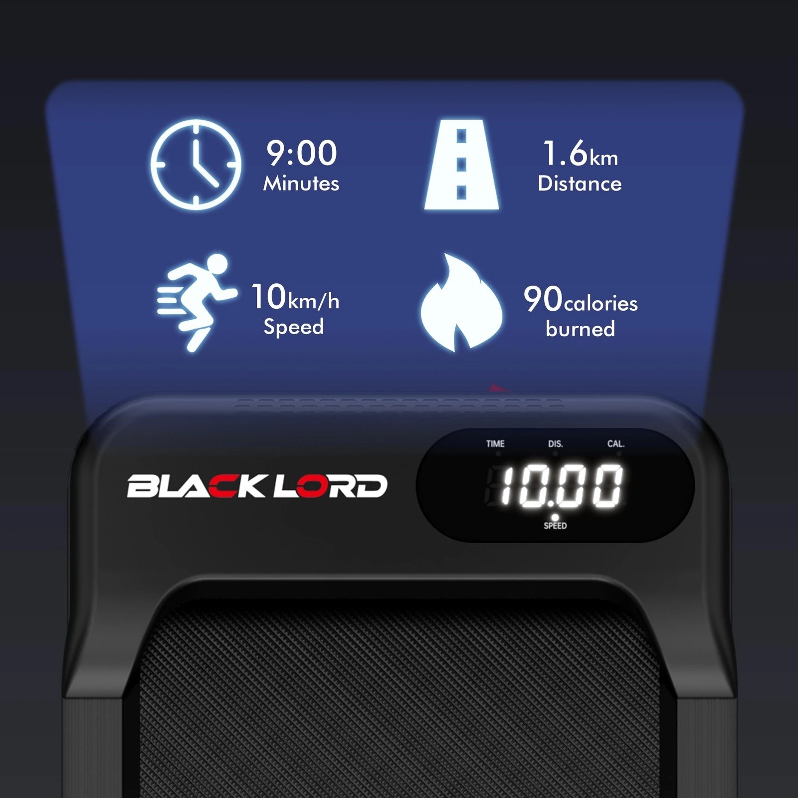 6 Black Lord Treadmill Electric Walking Pad Home Gym Incline Magnetic Remote - Black, 6 of 10