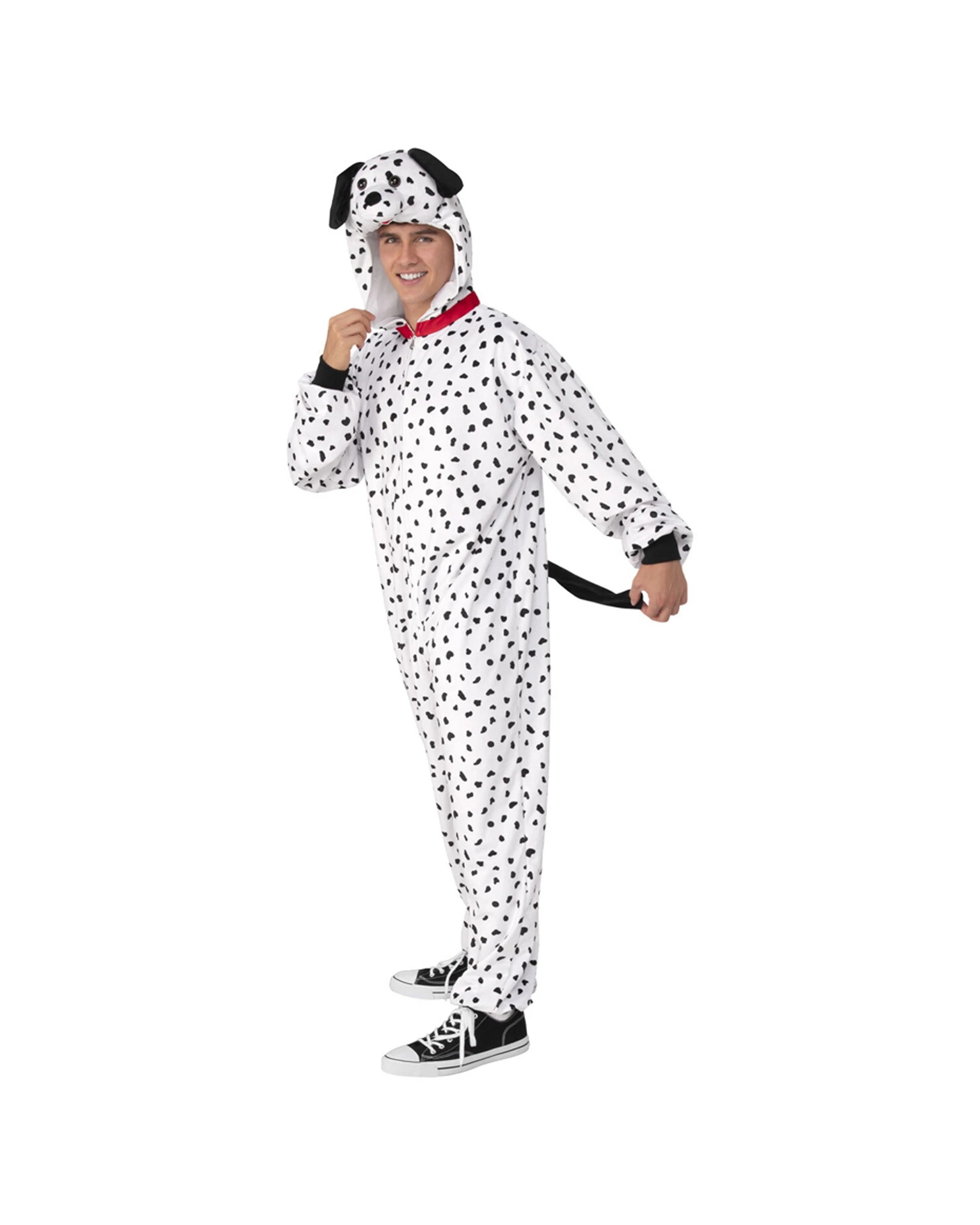 4 Rubies Dalmatian Furry One Piece Costume Party Dress-up Size L-xl - White, 4 of 5