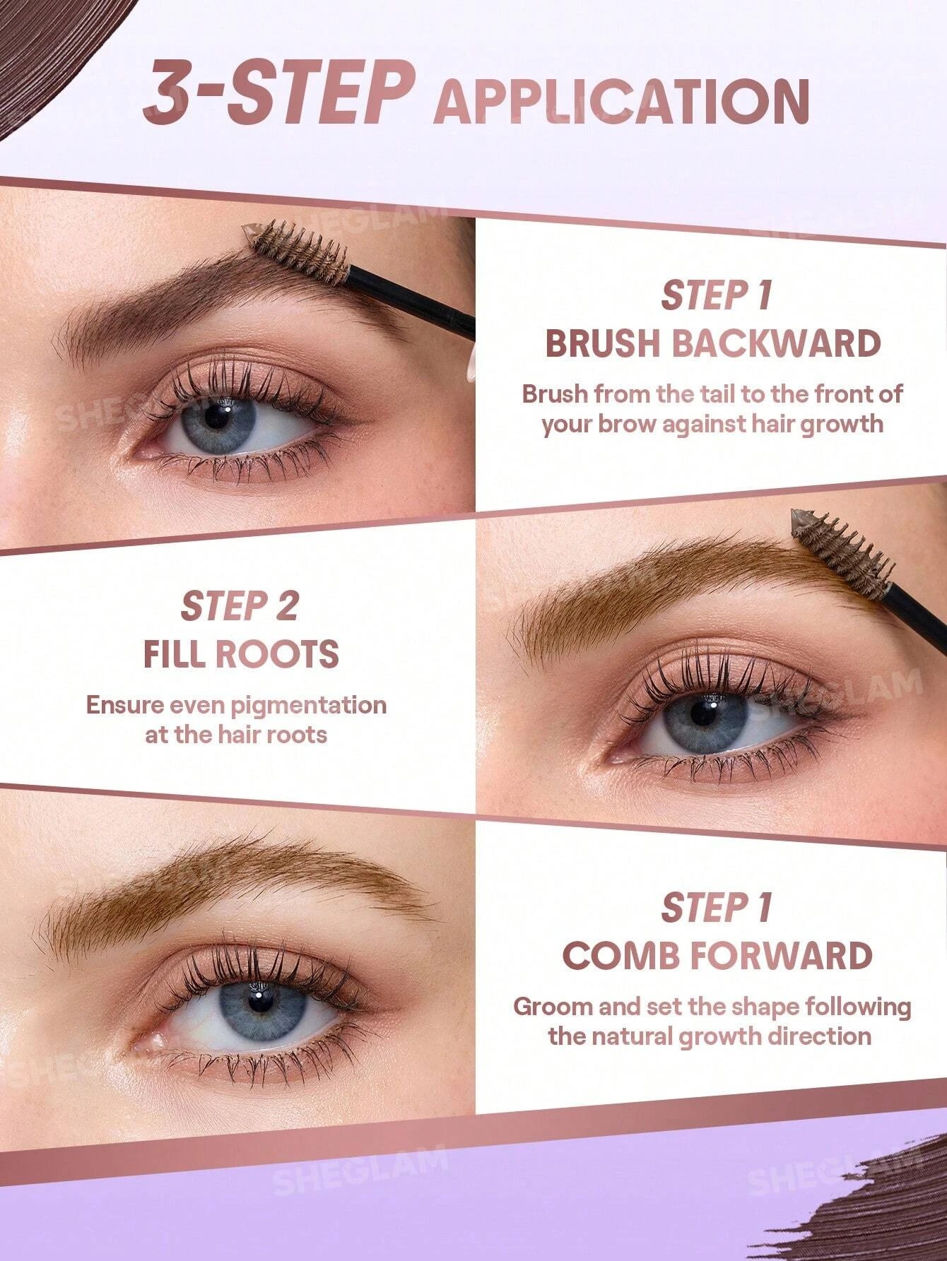 5 SHEGLAM Airy Tinted Volumizing Brow Mousse - Chocolate, 5 of 5