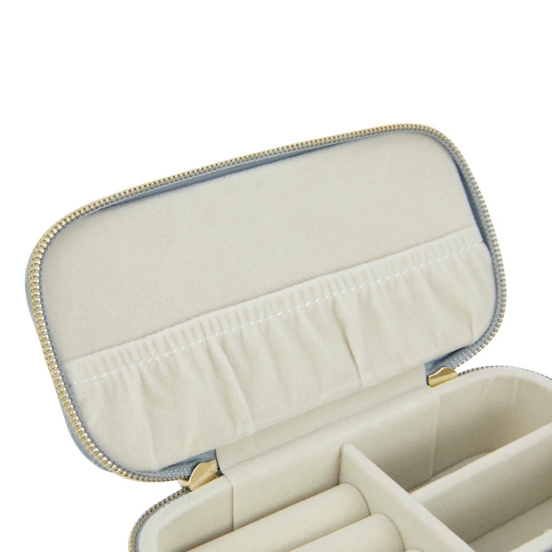 5 Blue Check Small Zip Jewellery Case, 5 of 7