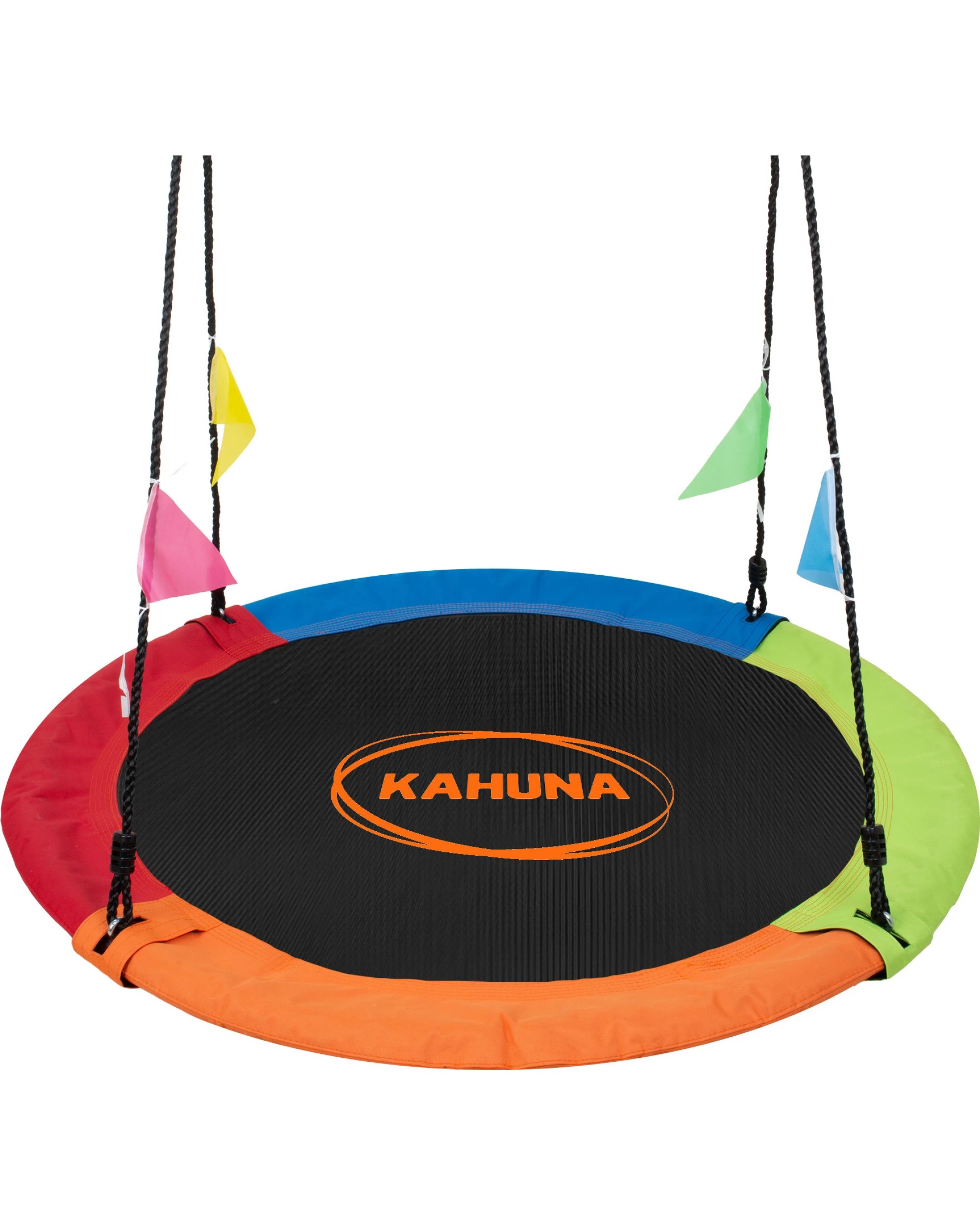 2 Kahuna Kids 1.2m Tree Saucer Swing Set Round with Hanging Straps 400kg Capacity, 2 of 8