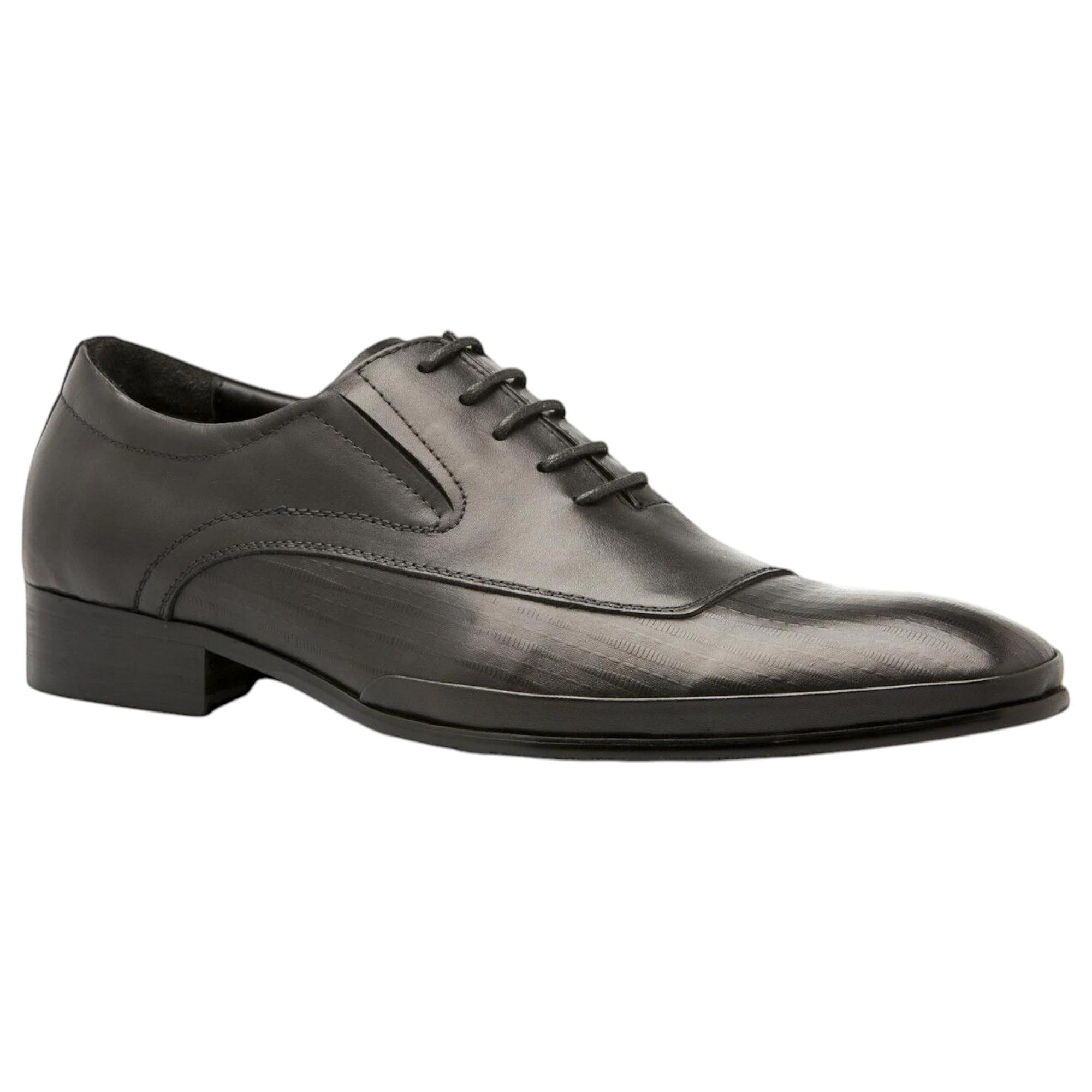 1 Zasel Mens Cammus Dress Leather Lace Ups Work Formal Wedding Casual Shoes BLACK, 1 of 3