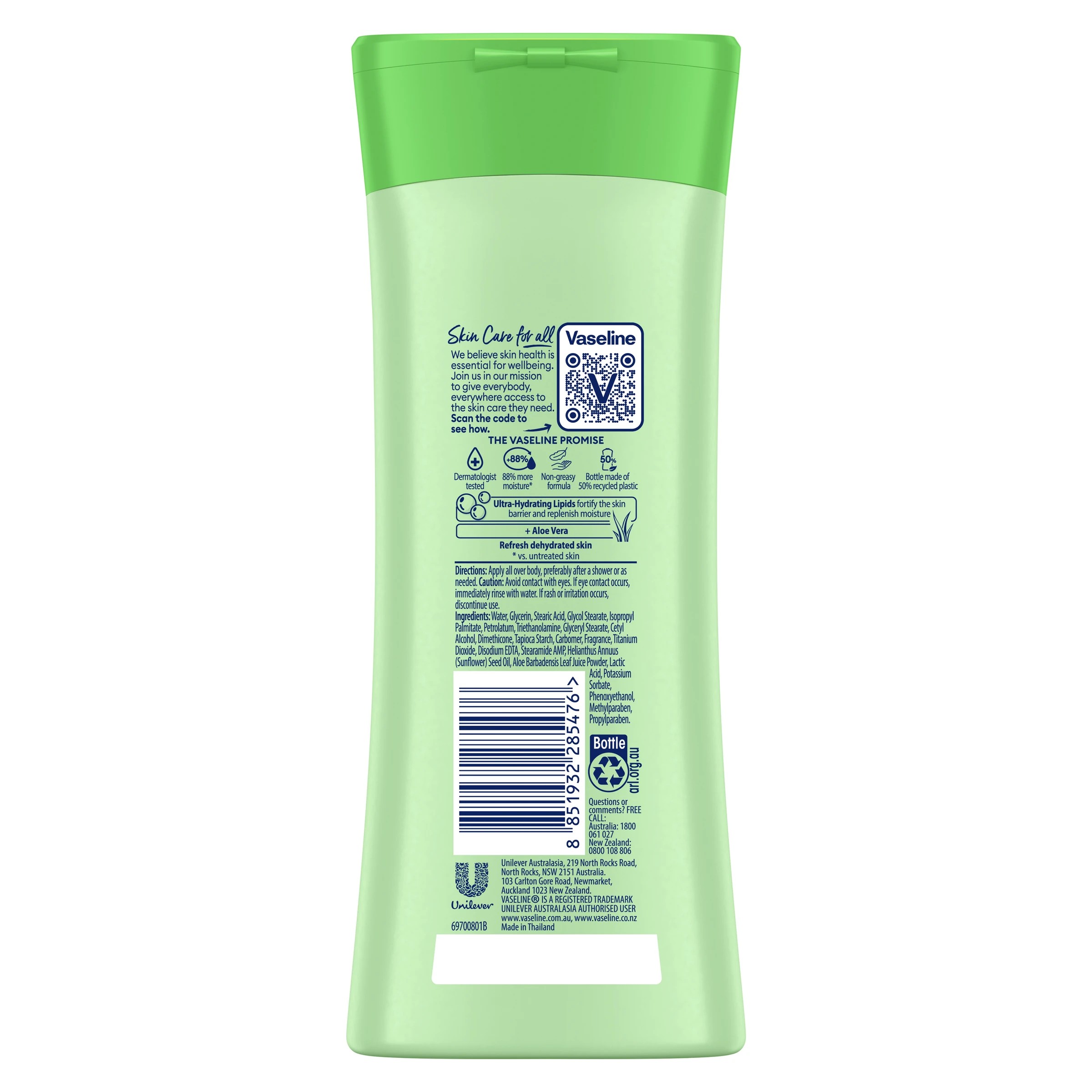 3 Vaseline Intensive Care Aloe Soothe Body Lotion 225ml - Ultra Hydrating Lipids, 3 of 6