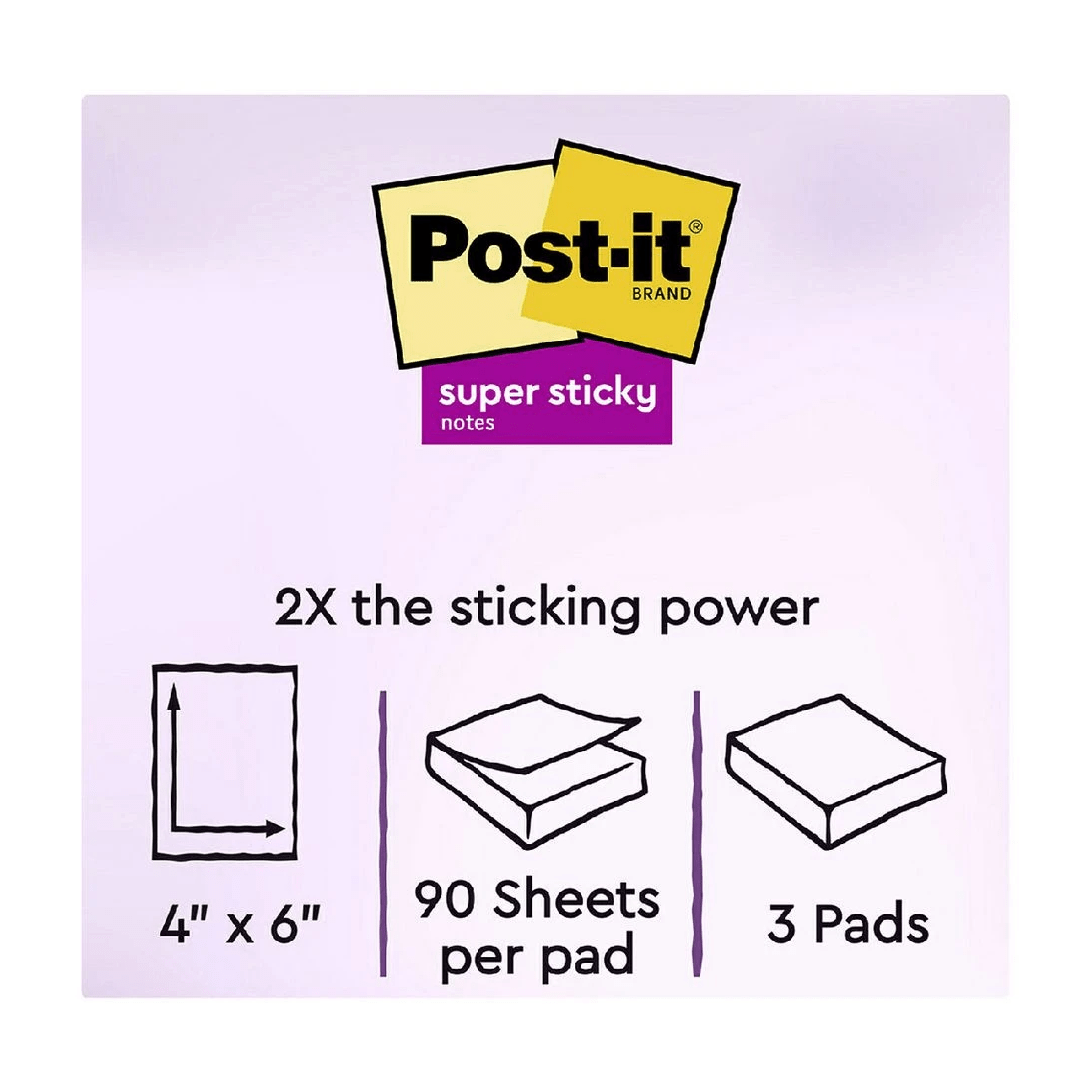 2 Post-it Super Sticky Notes 101 x 152mm Supernova Neons 3 Pack, 2 of 9