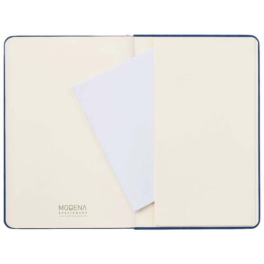 5 Modena A5 Linen Plain Notebook Navy, 5 of 5
