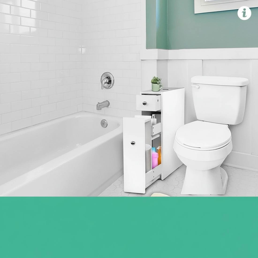 7 Artiss Bathroom Storage Cabinet Tissue Holder - White, 7 of 10