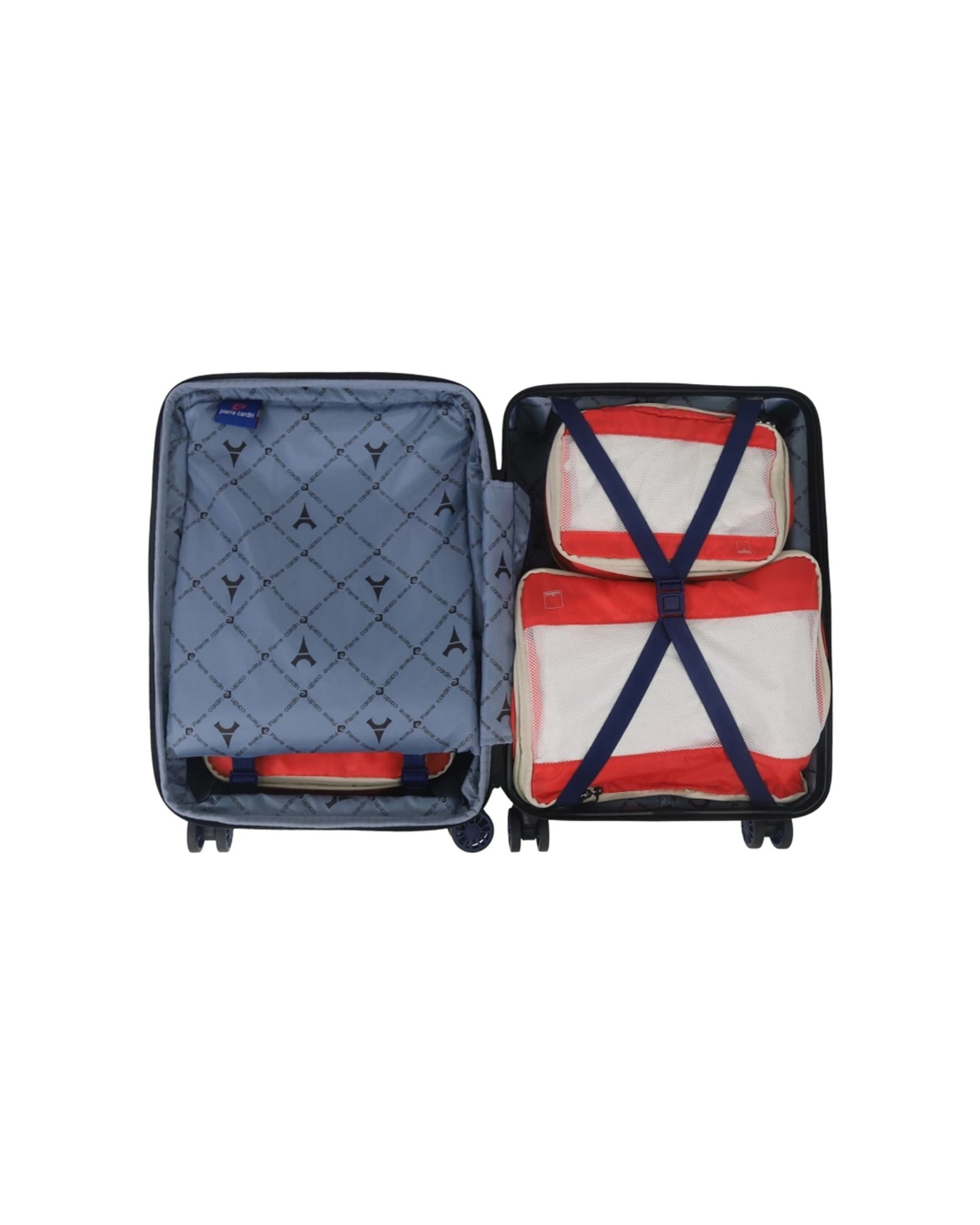 2 Pierre Cardin 4 Wheel Cabin Hard-Shell Suitcase Travel Luggage 54cm - Blue, 2 of 7