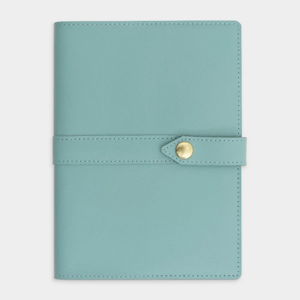 2 Otto B6 Leather-grain Journal 192 Page Teal, 2 of 4