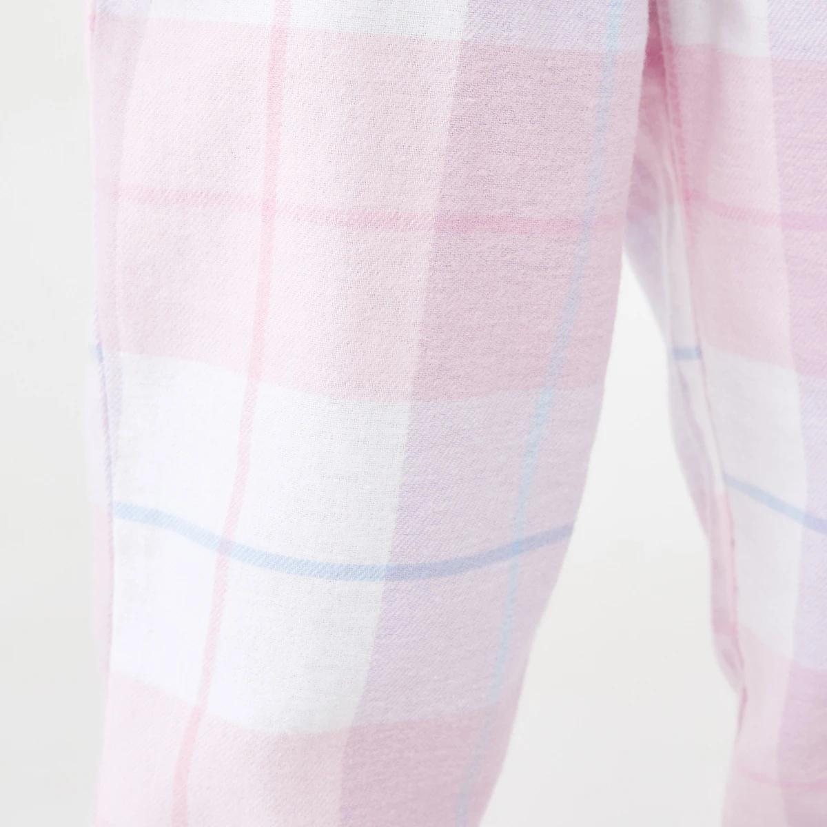 5 Knit Flannelette Pyjama Set Blu Slogan, 5 of 9