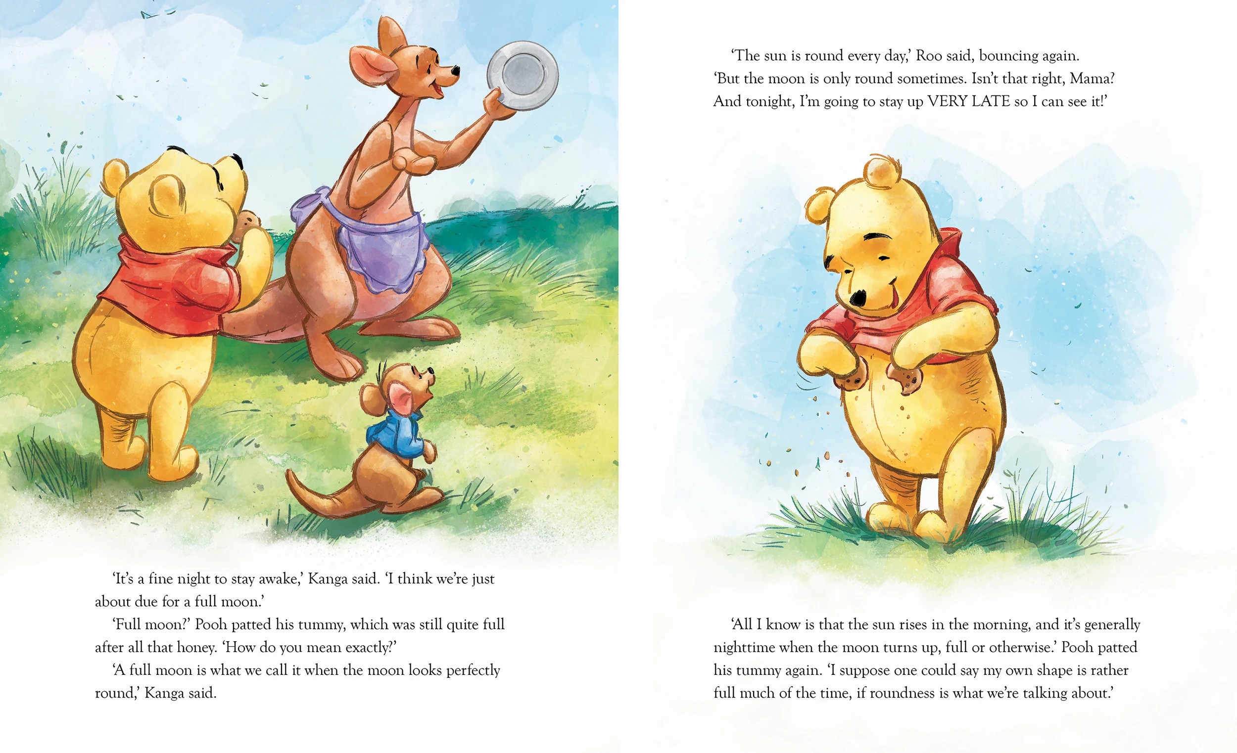 3 Disney Winnie the Pooh Sun in the Morning Moon at the Night - Book, 3 of 3