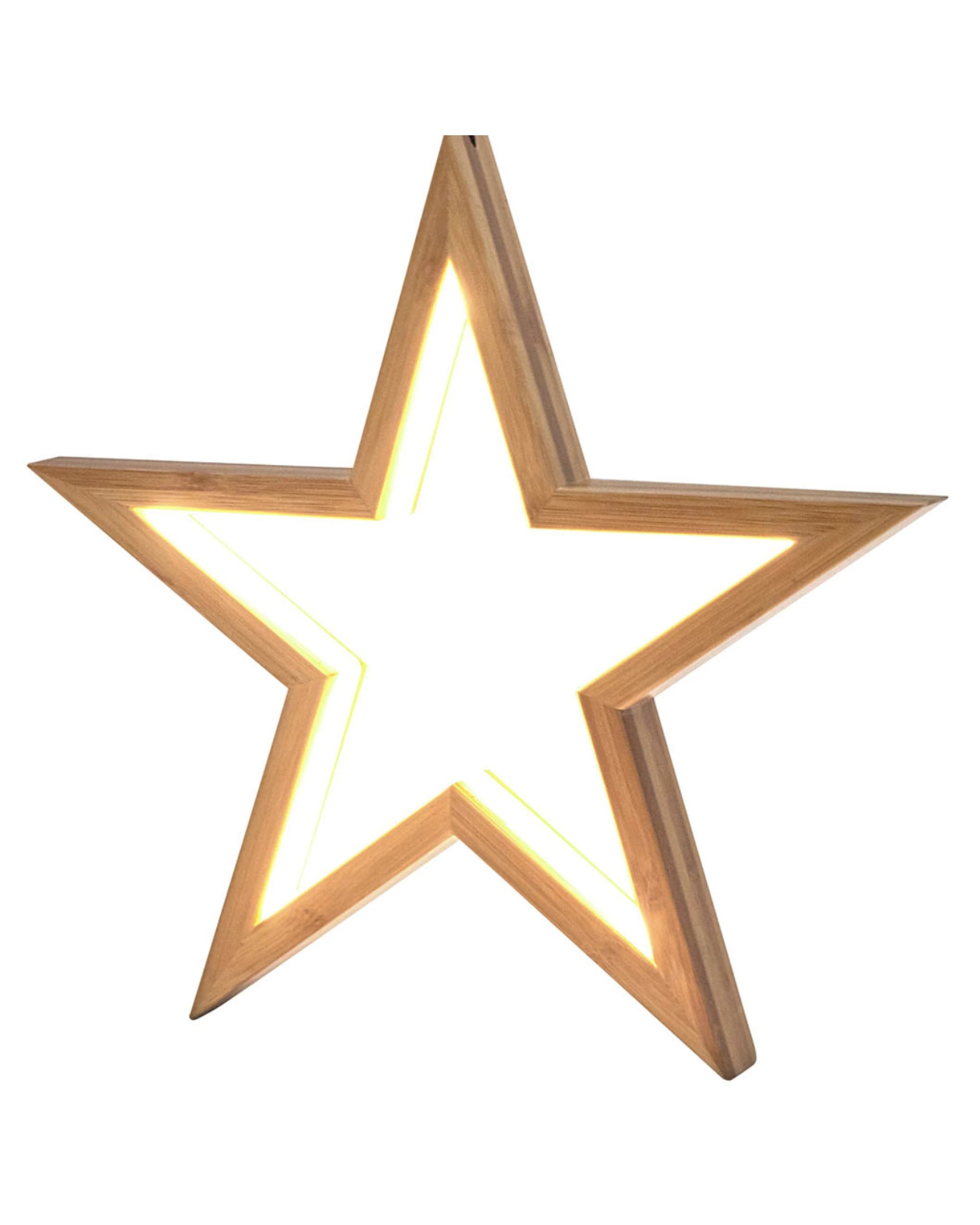 3 BR Home Bamboo Star LED Hanging Lamp for Natural Home Decor, 3 of 5