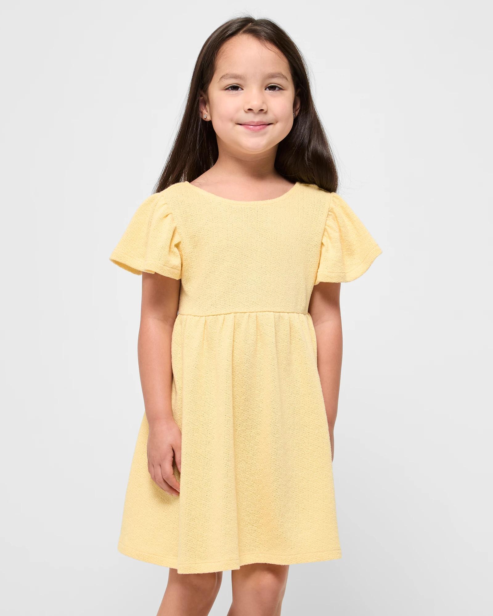 1 Target Australian Cotton Blend Textured Knit Dress YELLOW, 1 of 5