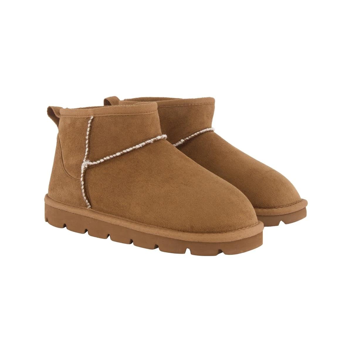 2 Womens Ankle Slipper Boots CHESTNUT TAN, 2 of 5