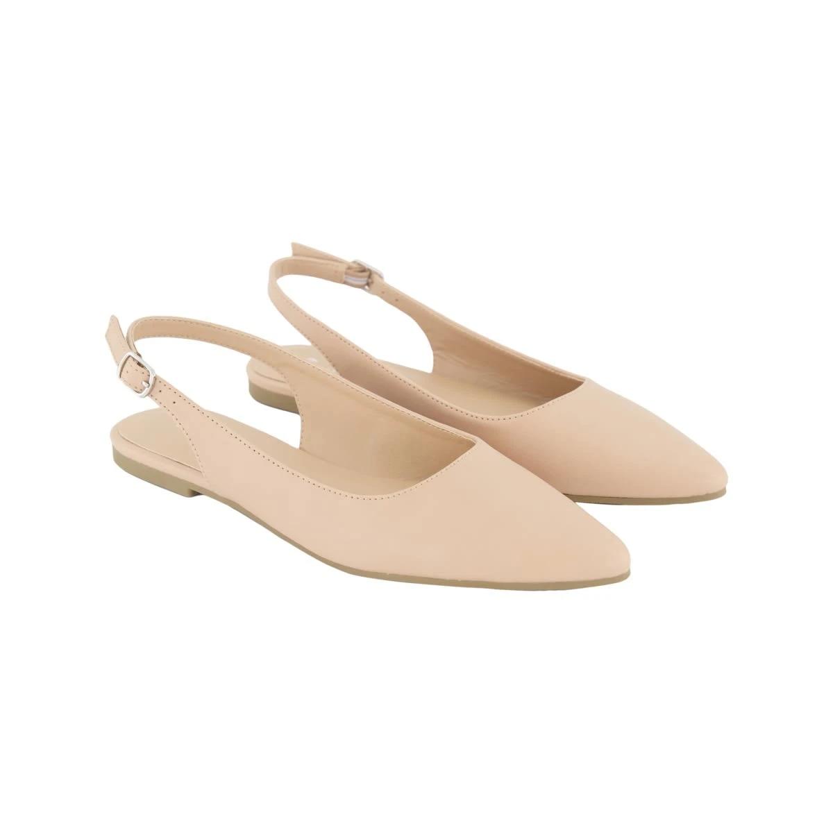 2 Point Toe Ballet Slingback Flats Taupe, 2 of 5