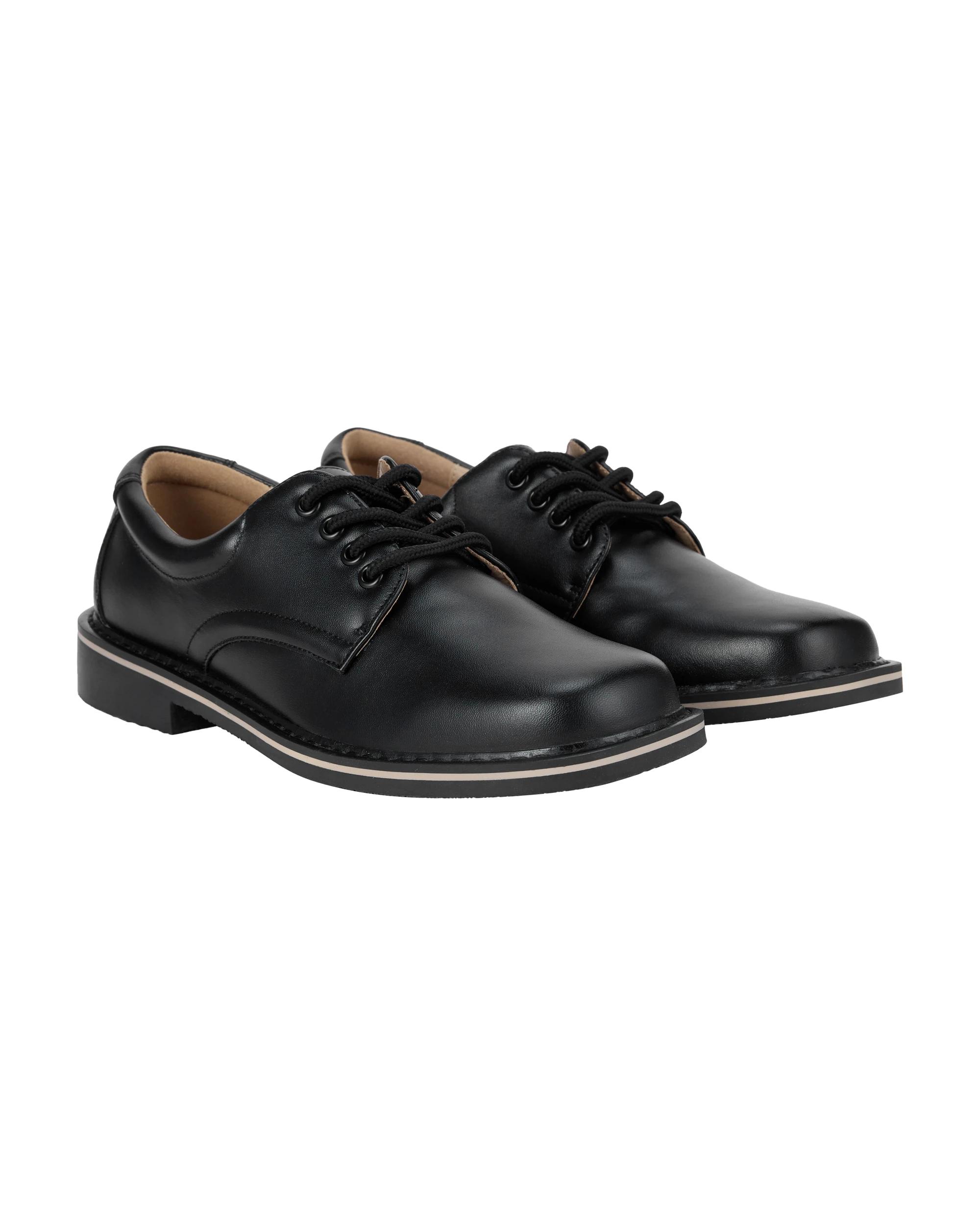 3 Classic Lace Up School Shoes Black, 3 of 3