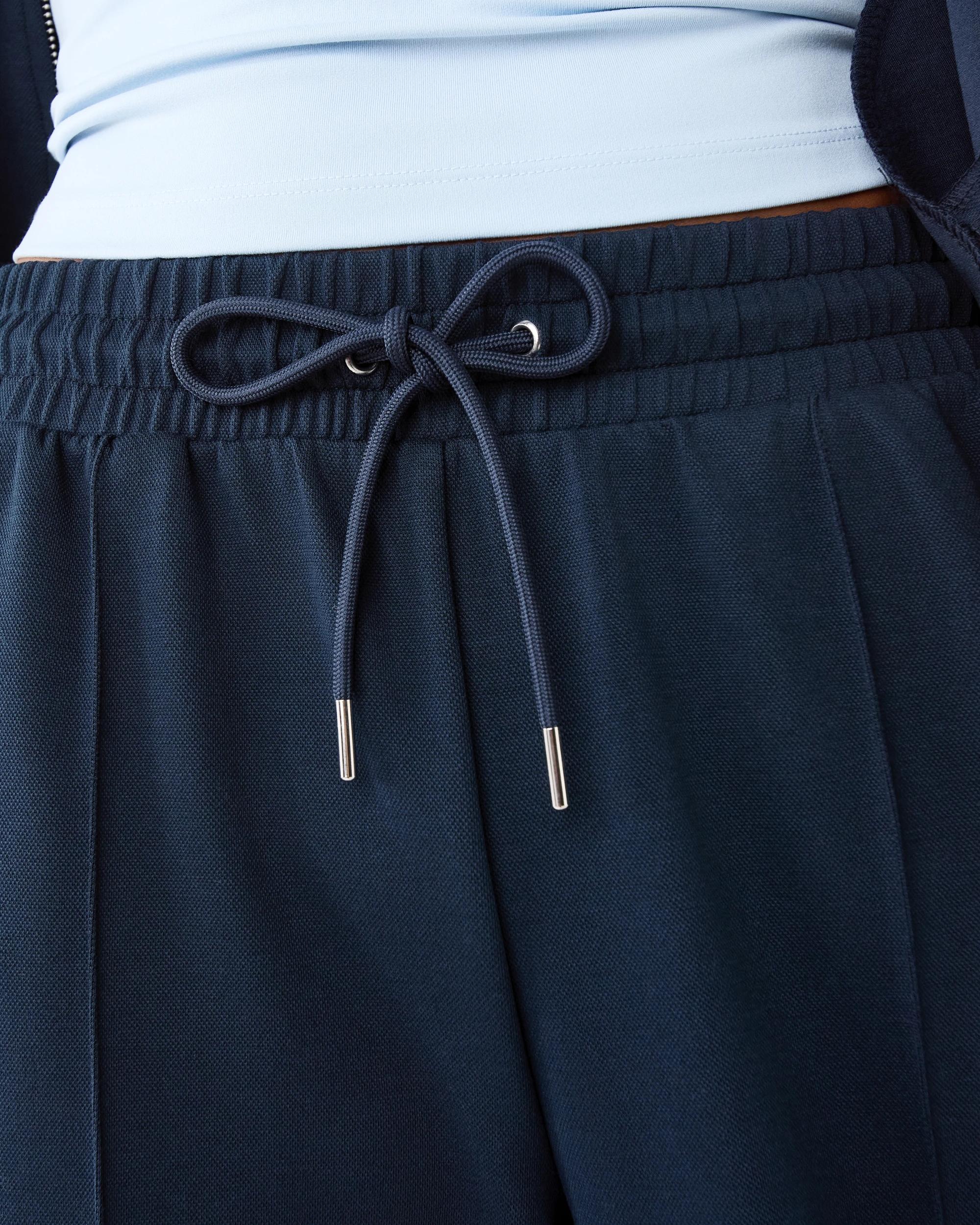 6 Active Womens Retro Wide Leg Trackpants Shade Navy, 6 of 8