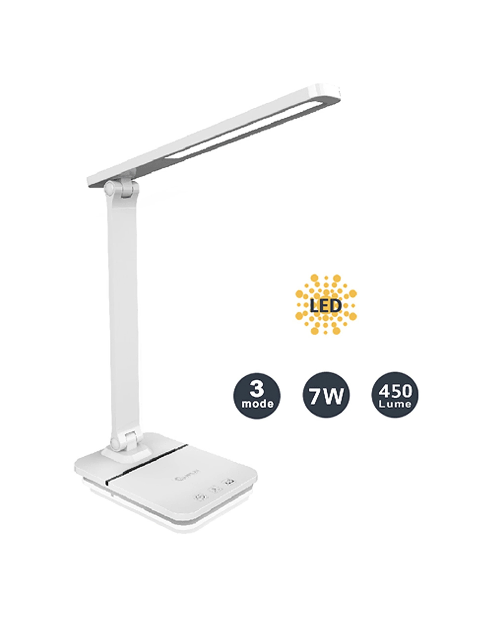 4 Sansai Smart Led Adjustable Position Dimmable Desk Lamp W/ Usb Outlet 7w 450lm - White, 4 of 4