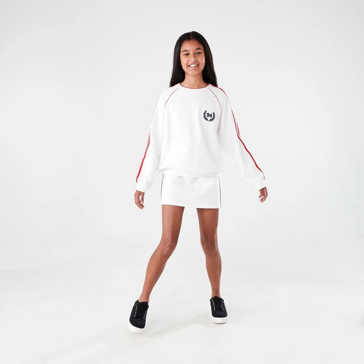 6 French Terry Crew Sweatshirt 94 PINNATE SNOW WHITE, 6 of 7