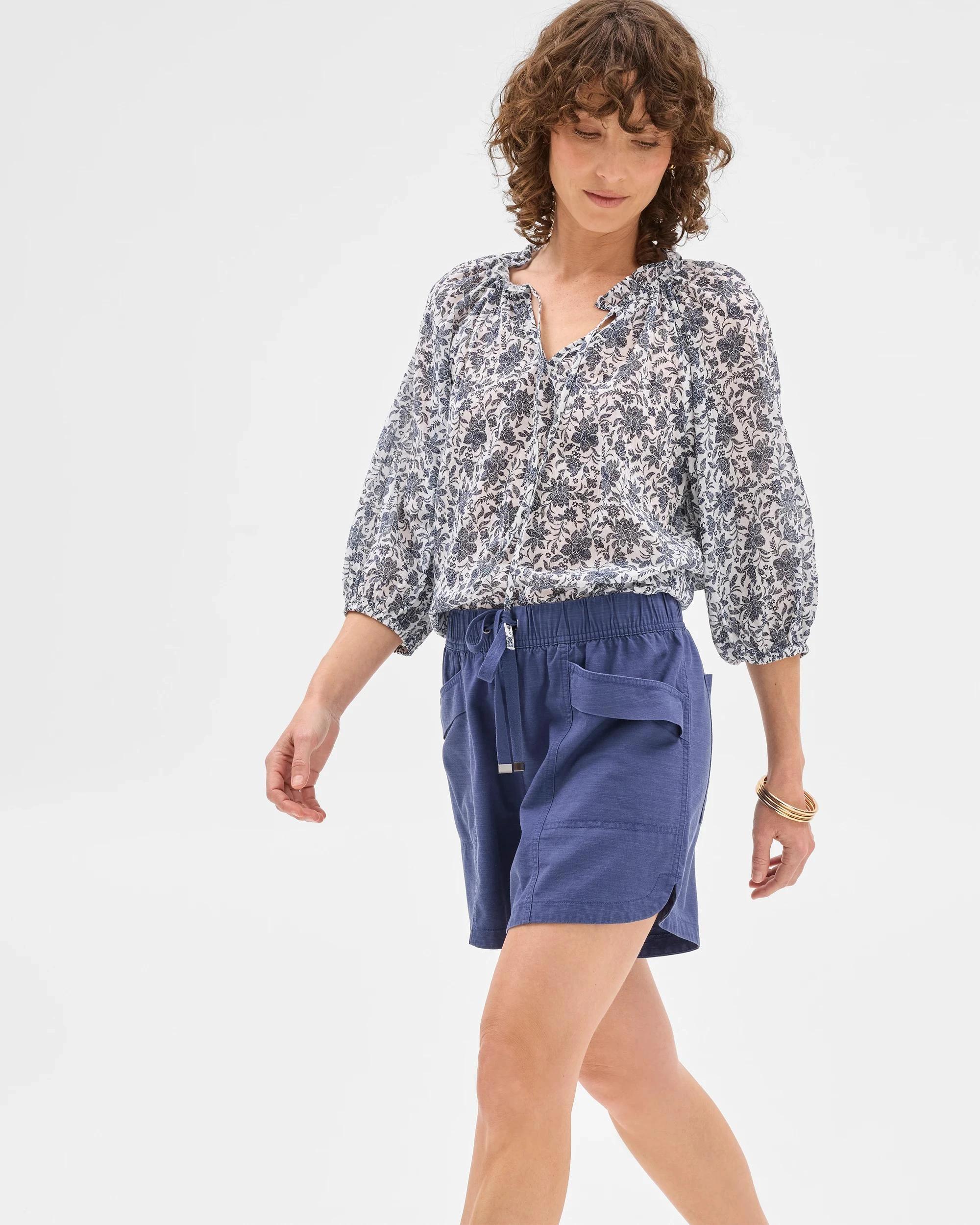 4 Target Dallas Easy Tie Blouse JACOBEAN FLORAL, 4 of 5