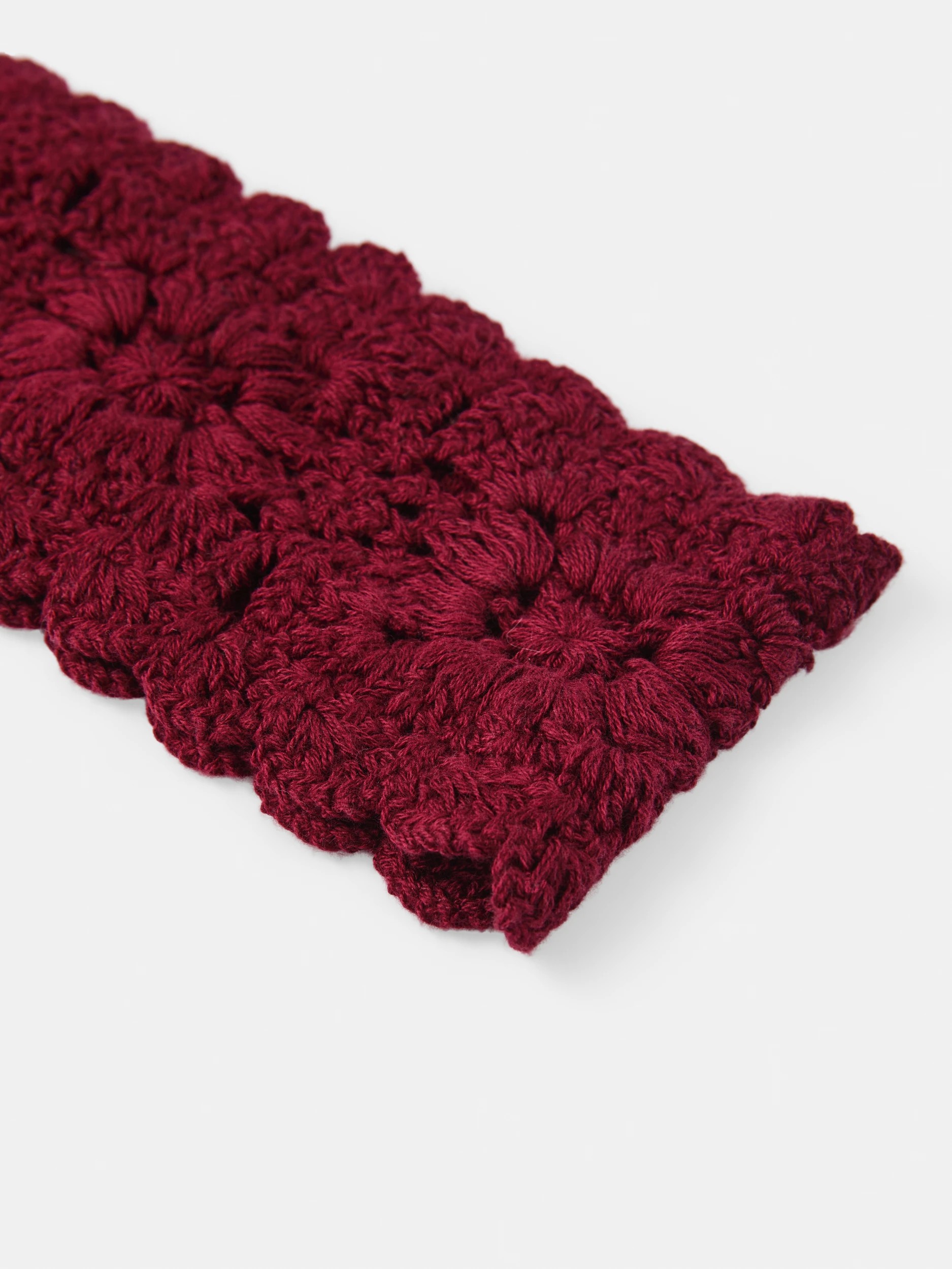 2 Crochet Stretch Headband - Red, 2 of 4