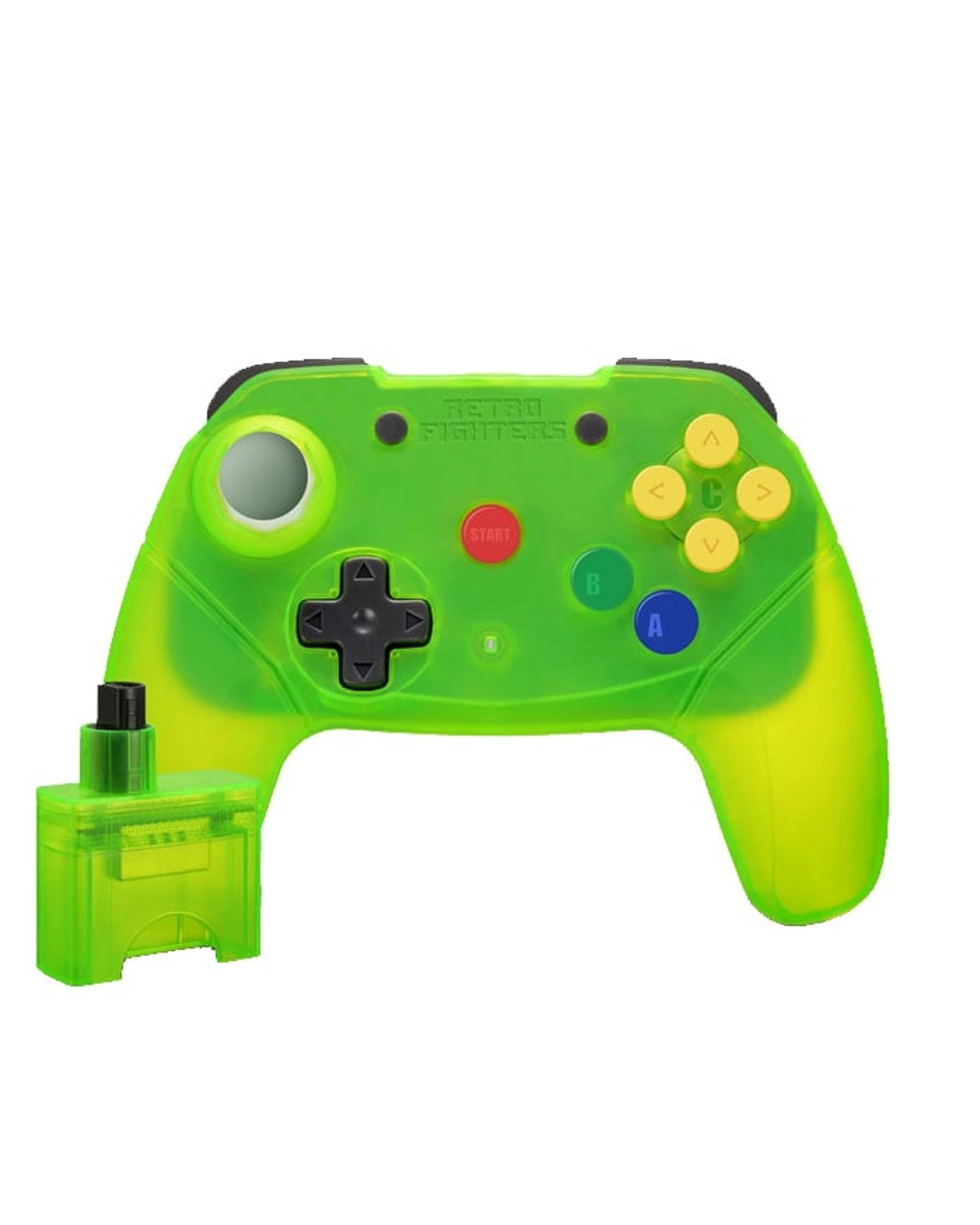 2 Retro Fighters Brawler64 Wireless Extreme Green Gamepad, 2 of 3