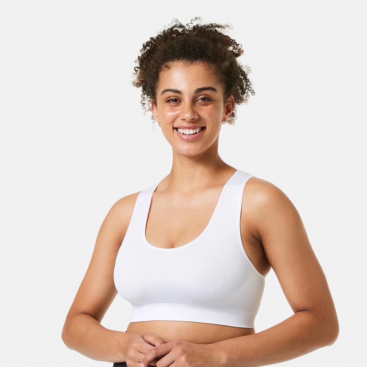 1 Sports Seamfree Crop Top WHITE, 1 of 6