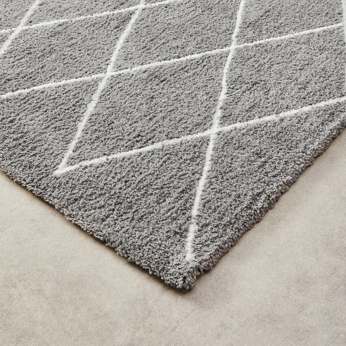 2 Trellis Shag Rug - Grey, Medium - 180cm x 133cm, 2 of 7
