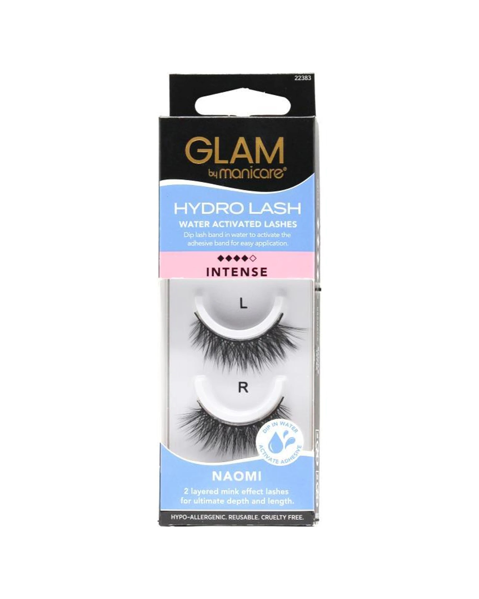 2 Manicare 6PK Glam Water Activated Hydro Lashes Intense Naomi Mink Effect - Black, 2 of 4