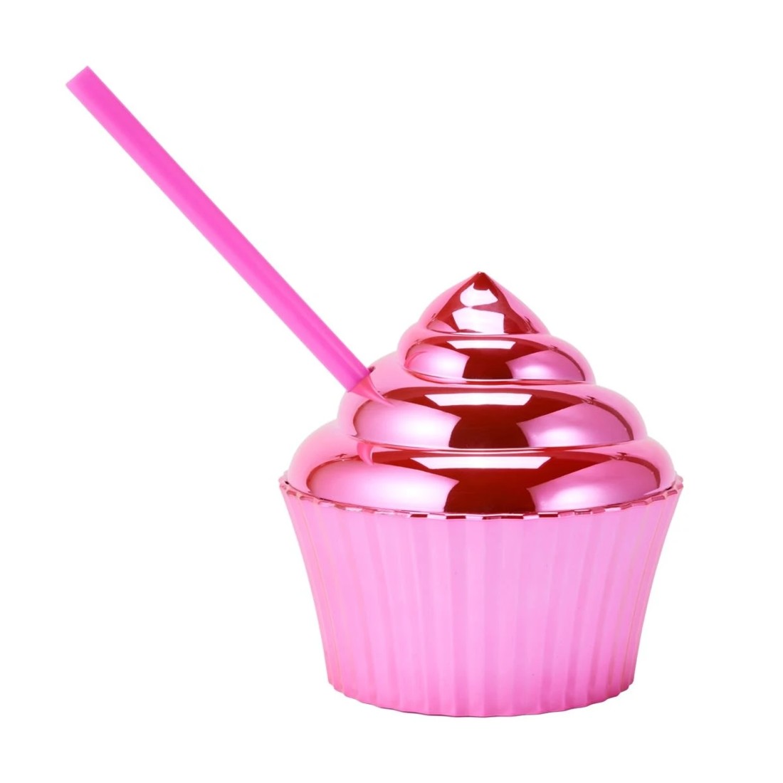 1 Novelty Cupcake Tumbler with Straw, 1 of 8