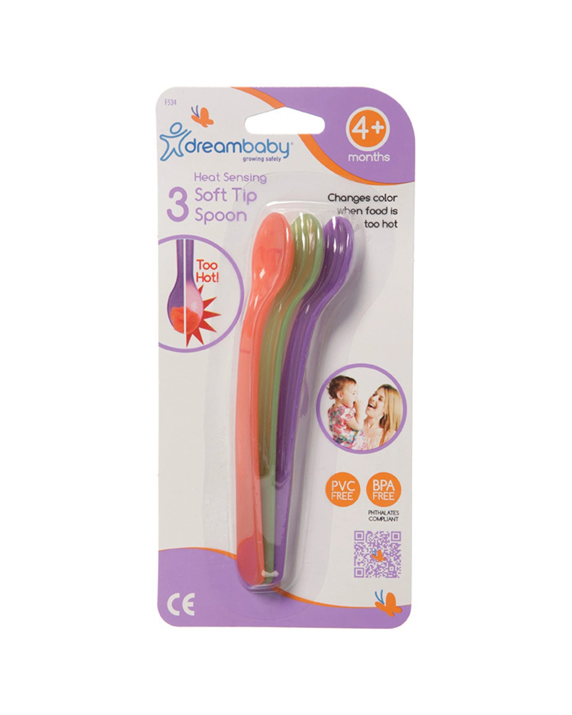 5 Dreambaby 3x3pc Heat Sensing Colour Changing Spoons - Multi, 5 of 5