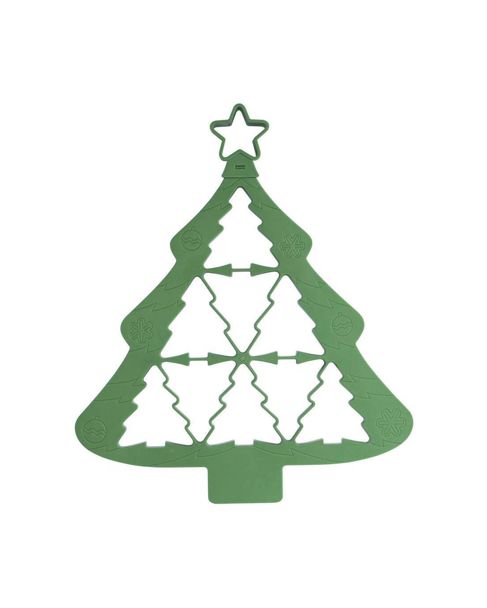 1 Avanti 6.5cm Multi Christmas Tree Cookie Cutter With Detachable Star Included - Green, 1 of 1