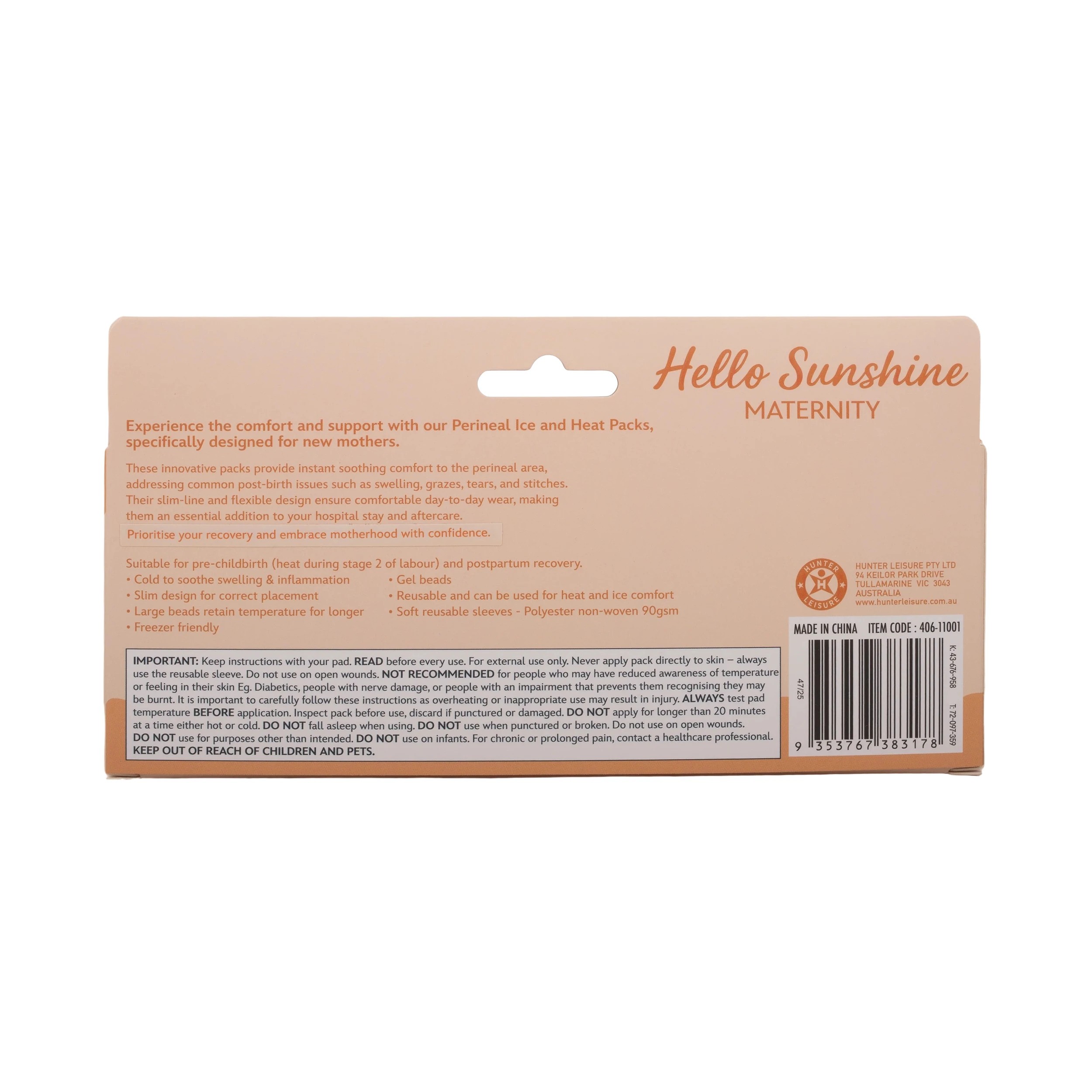2 Hello Sunshine Maternity Perineum Ice and Heat pack, 2 of 5
