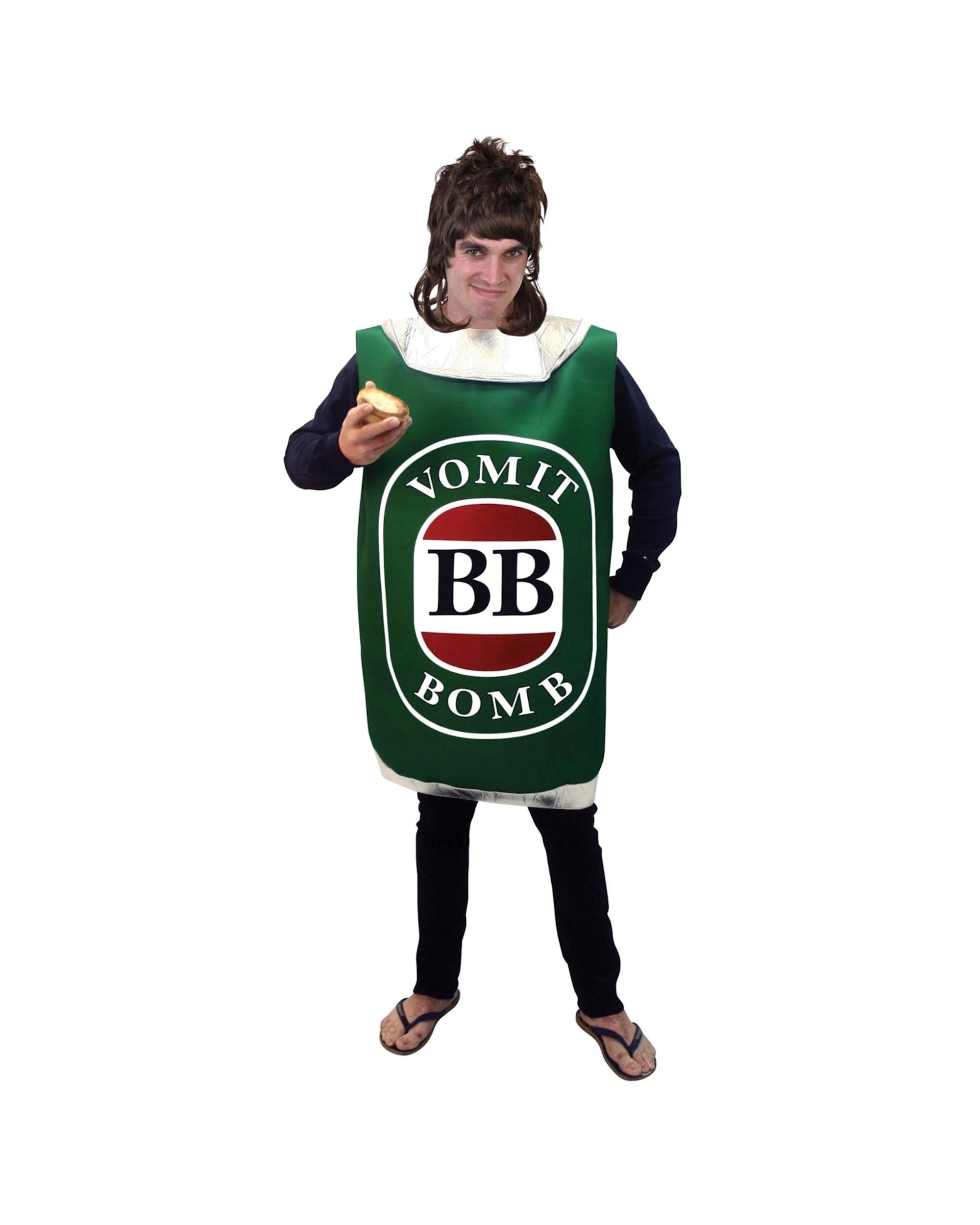 1 Tomfoolery Bogan Beer Can Costume Adult Standard - ONE SIZE - Green, 1 of 1
