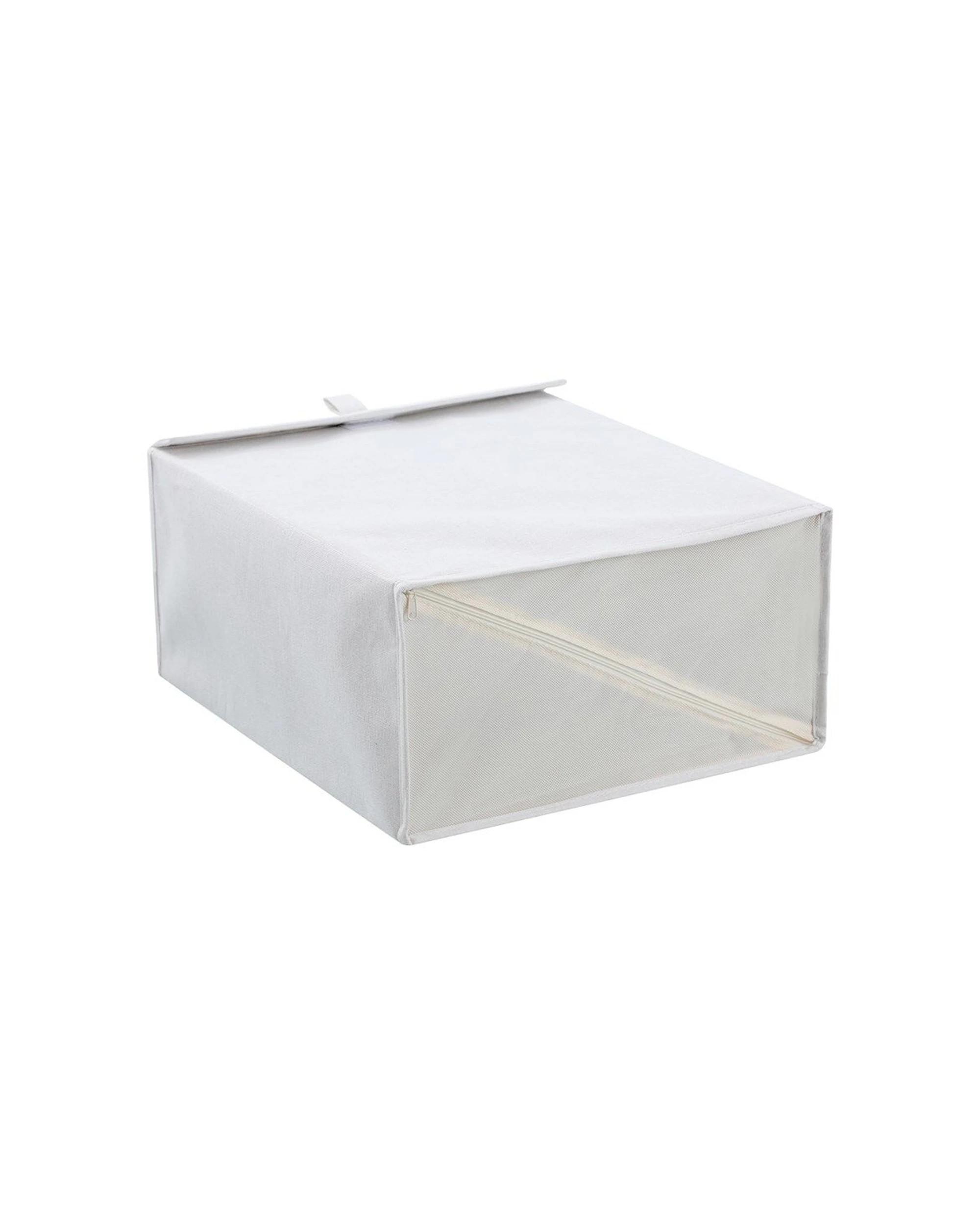 4 Boxsweden Kloset Linen Foldable Clothing Storage Box 38x40x20cm Lightweight
 - white, 4 of 5