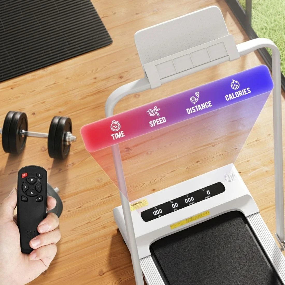 6 Everfit Treadmill Electric Walking Pad Under Desk Home Gym Fitness 380mm - White, 6 of 9