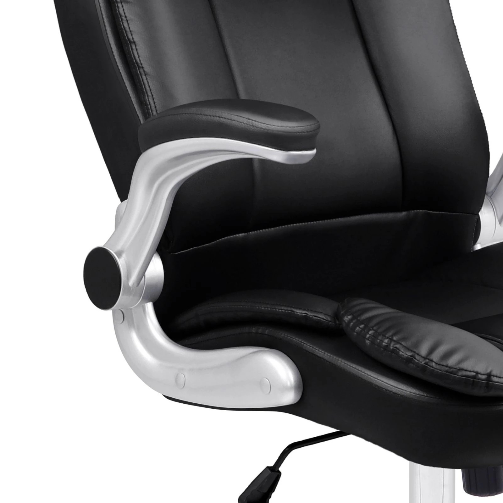 8 Alfordson Office Chair Executive Computer Gaming Racer PU Leather Work Seat - Black, 8 of 10
