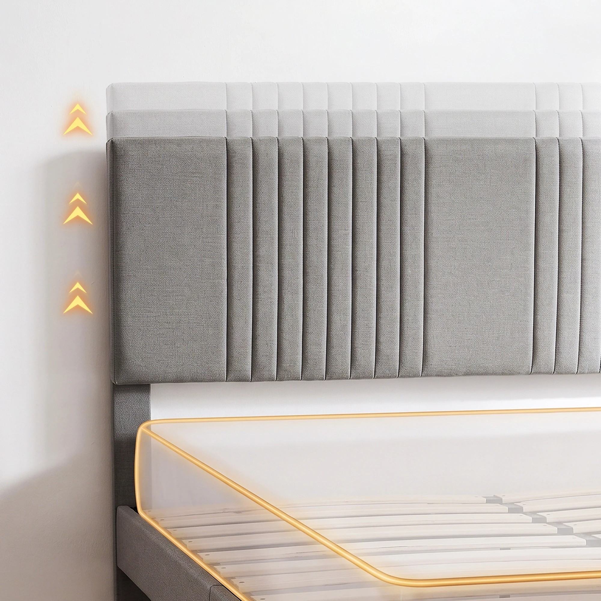 5 Artiss Bed Frame with Adjustable Headboard, 300kg Capacity - Queen Bed - Charcoal, 5 of 8