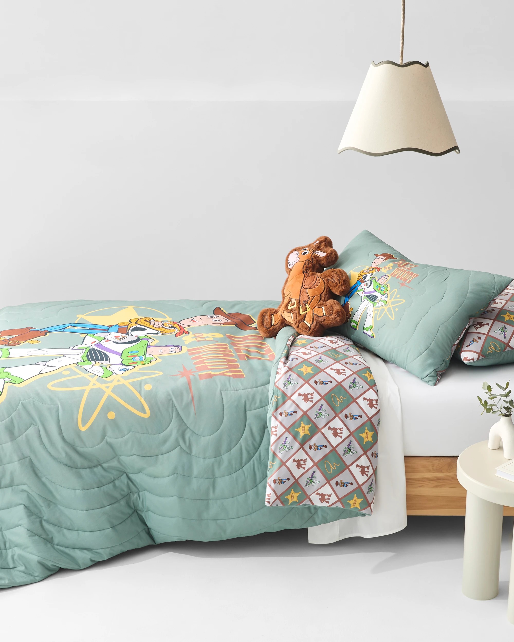 1 Disney Toy Story Australian Cotton Quilt Cover Set - Double Bed - Green, 1 of 7