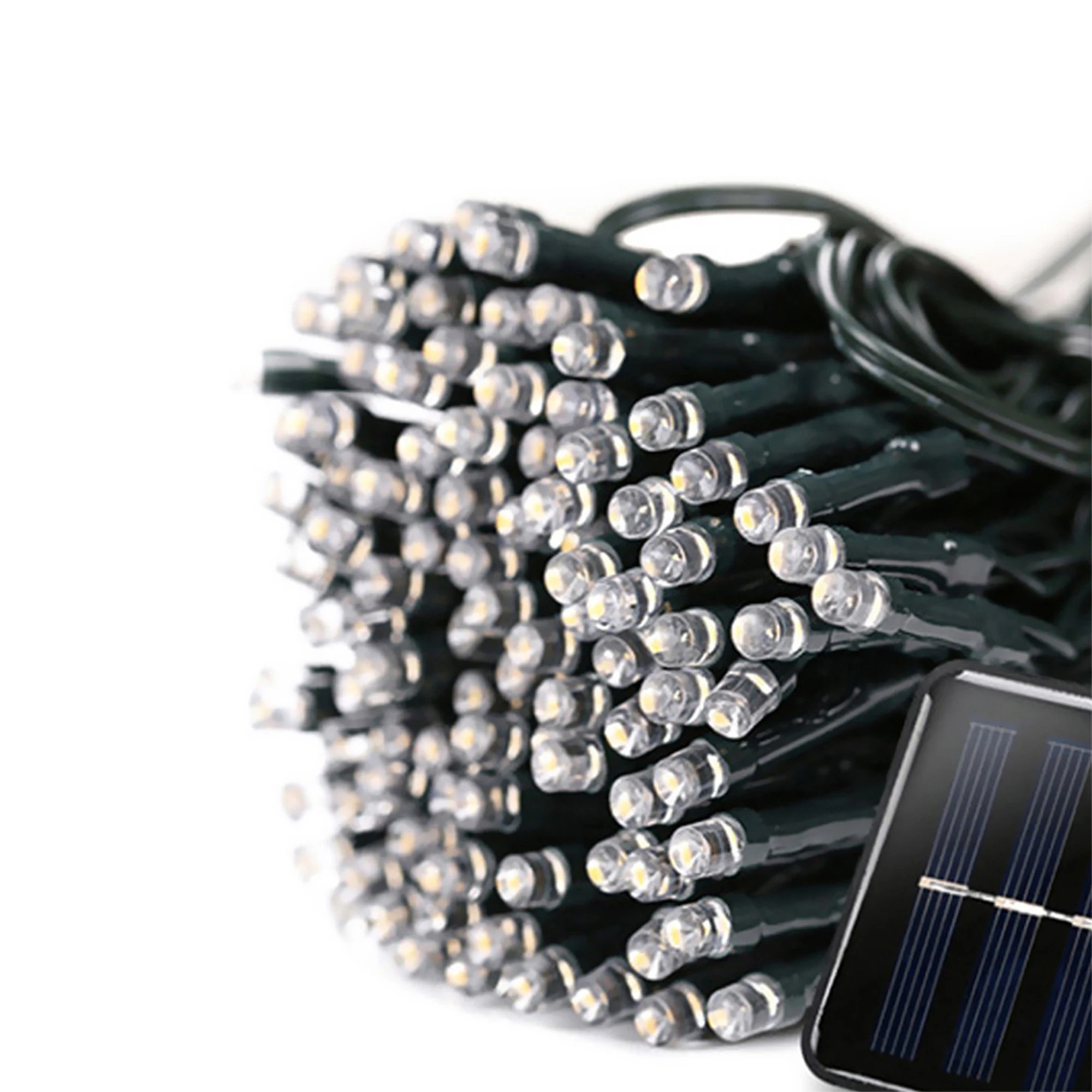 1 Emitto 52m 500LED String Solar Powered Fairy Lights Garden Christmas Decor Cool White - White, 1 of 5