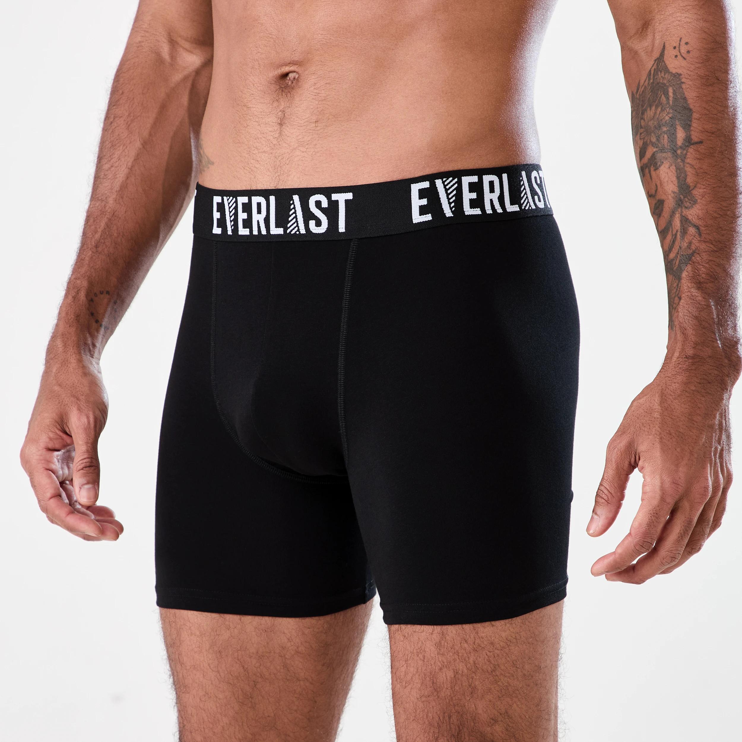 5 3 Pack Everlast Mens Mid Length Trunks EVERLAST BLACK, 5 of 8