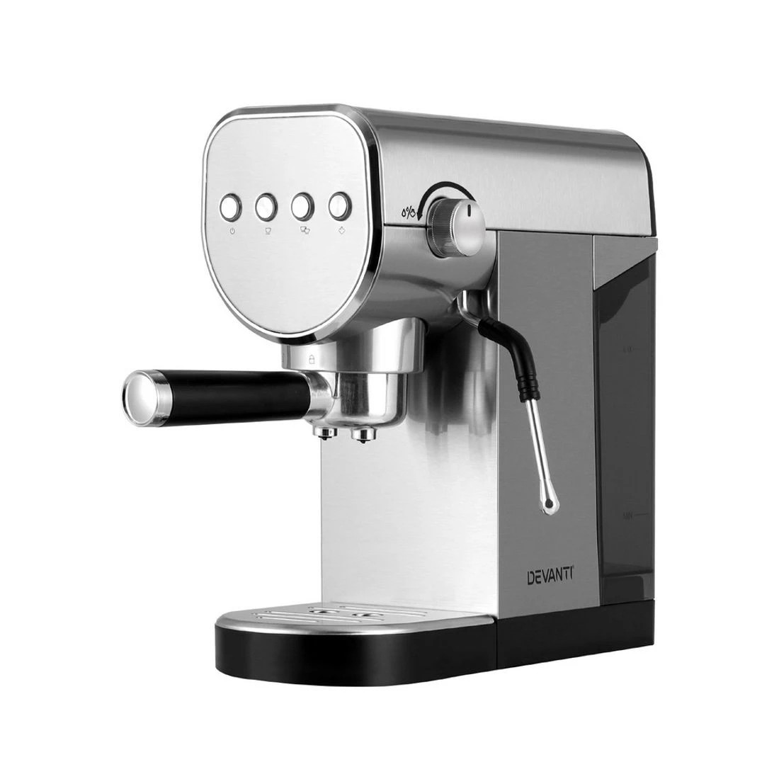 1 Devanti 20 Bar Coffee Machine Espresso Cafe Maker - Black, 1 of 5