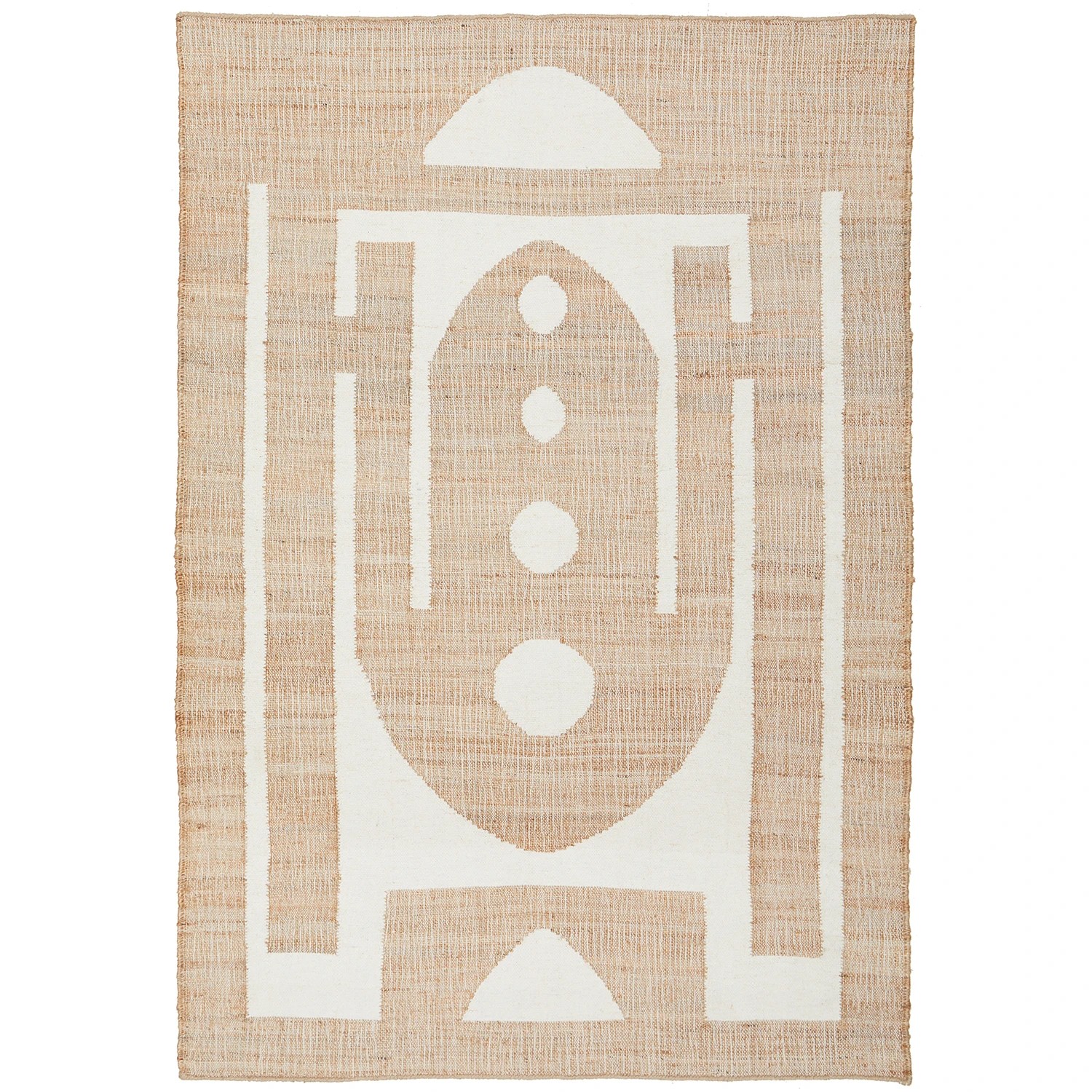 1 Common Ground Rugs Kalahari Zelda 380x280cm - Extra Large Hand Woven Wool & Jute Floor Rug - Natural, 1 of 7