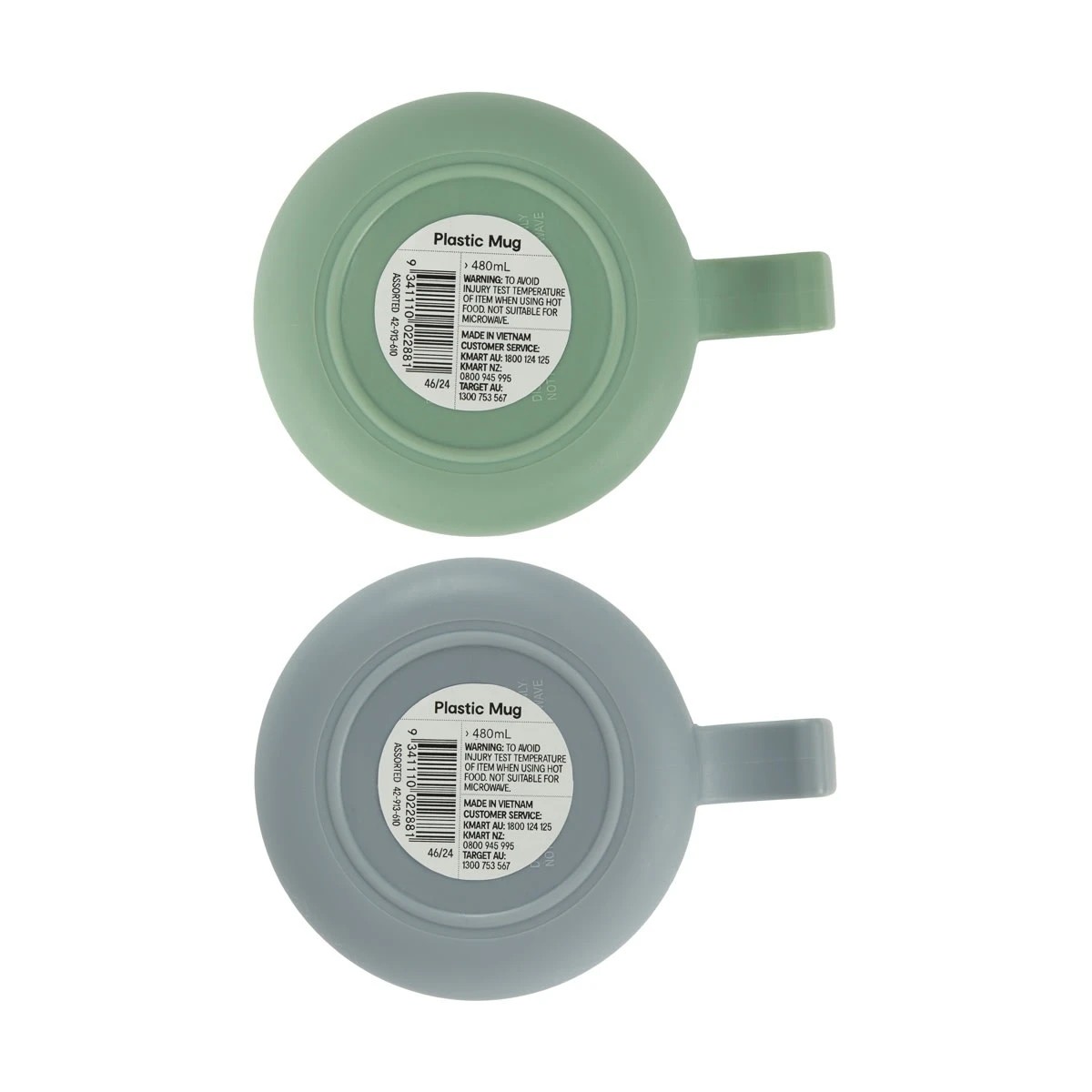 4 480ml Plastic Mug - Assorted, 4 of 4