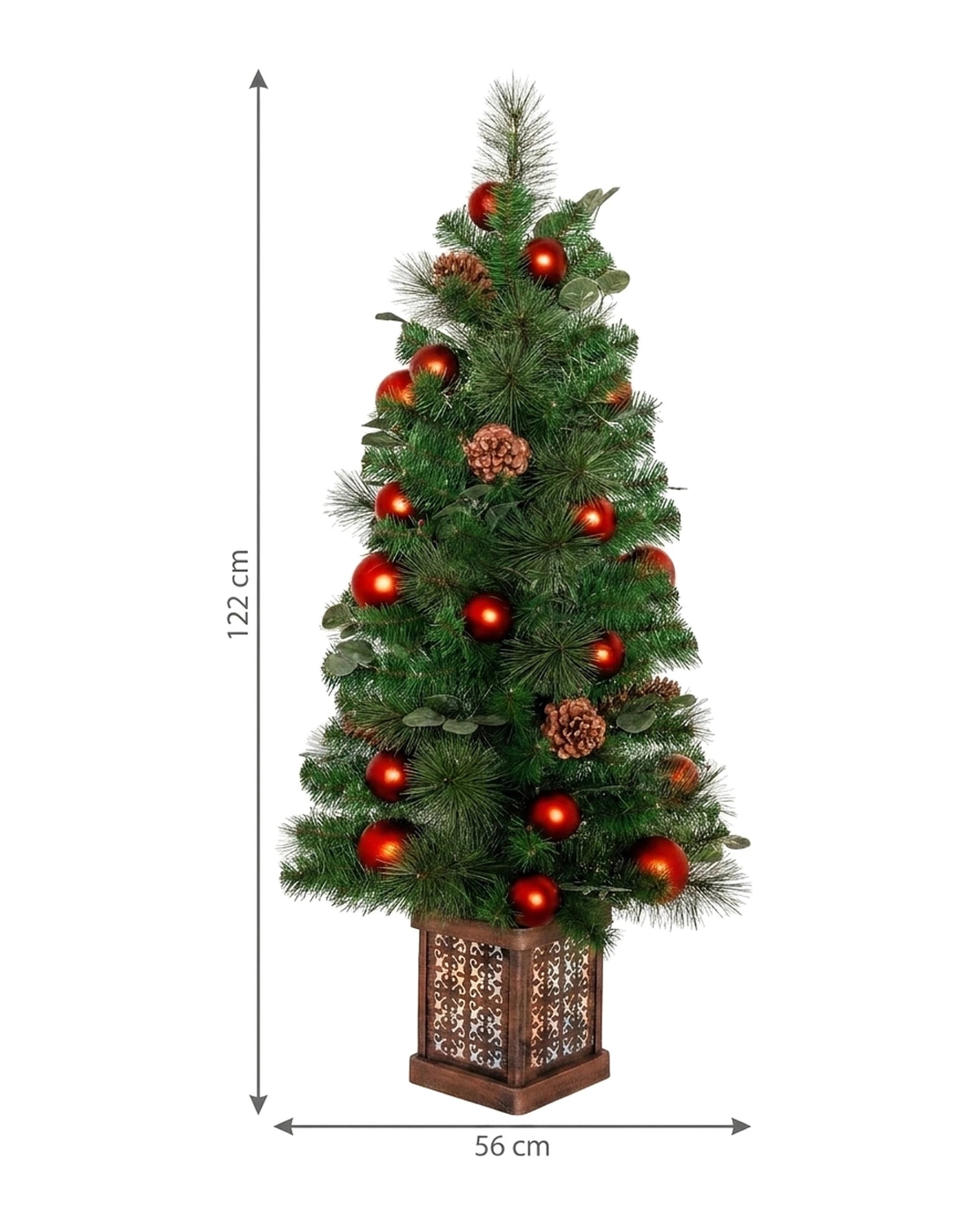 3 Christabelle 1.2m 4ft Sable Fir Potted Christmas Tree Pre Lit Multi Function LED Artificial Indoor Xmas Decor Home, 3 of 10