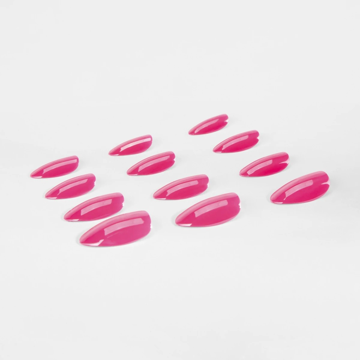 4 OXX Cosmetics 24 Pack False Nails with Adhesive - Almond Shape, Pink, 4 of 5