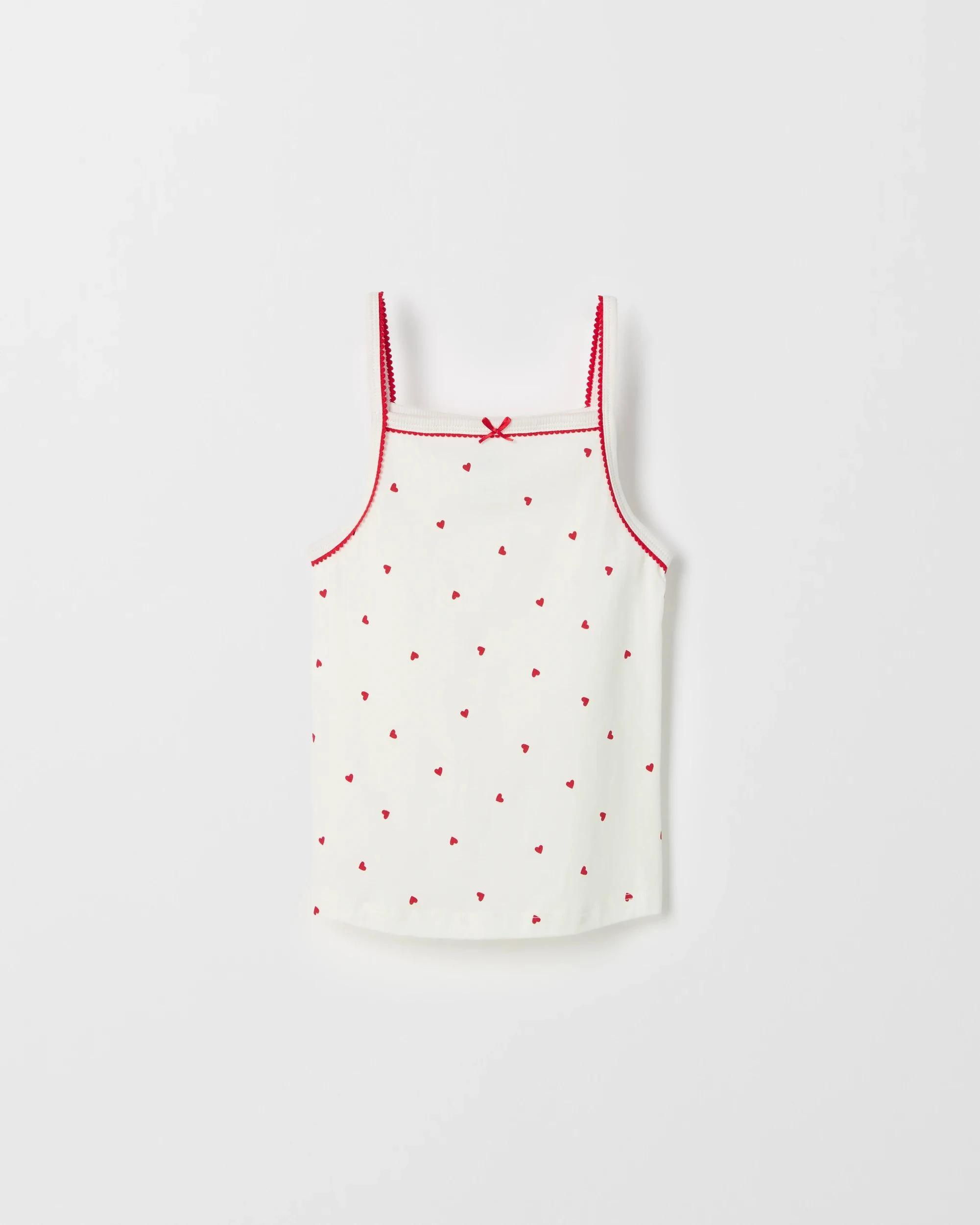 4 Maxx Australian Cotton 3 Pack Younger Girls Camisole HEART, 4 of 5